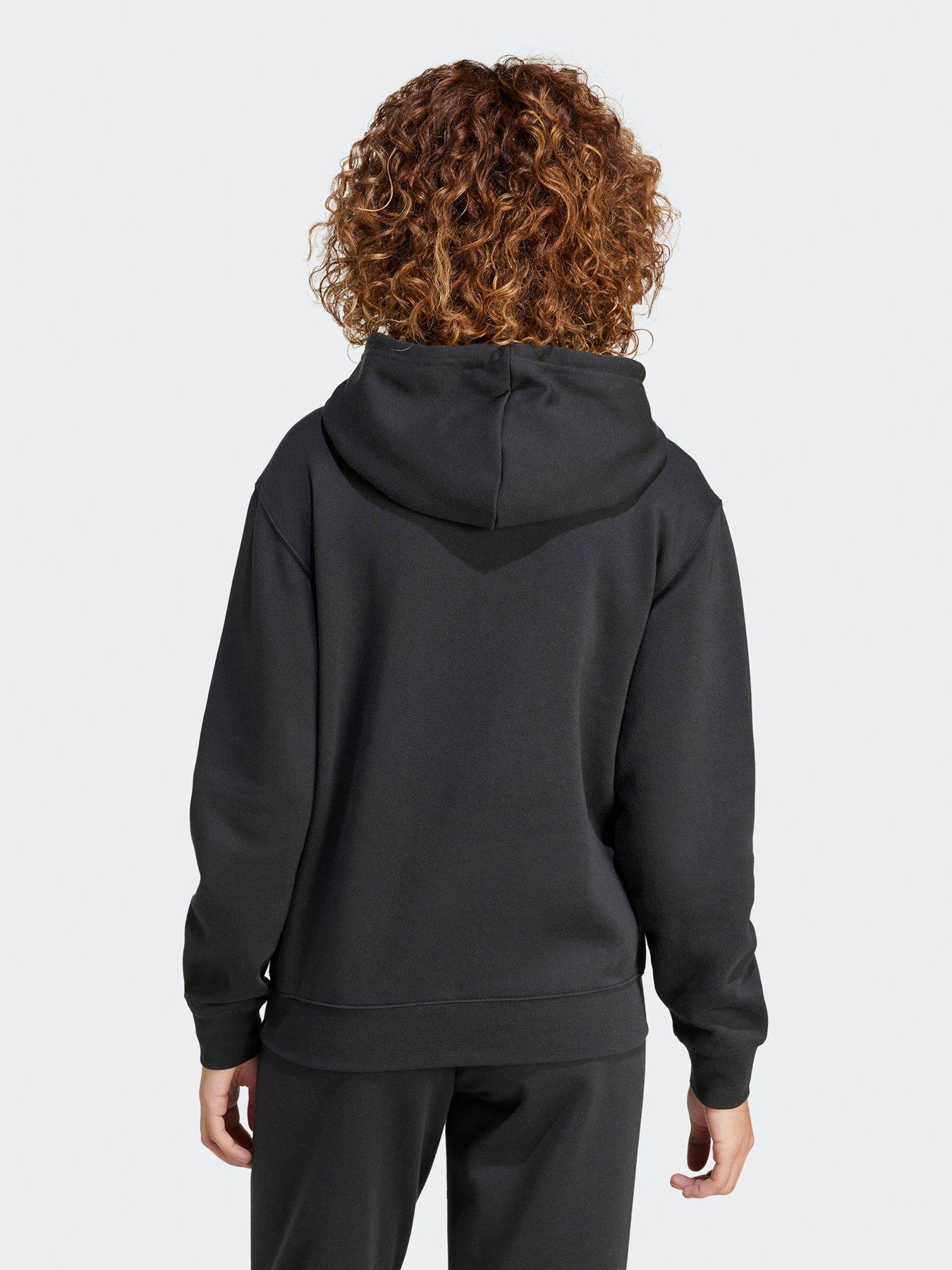 adidas-sportswear-womens-small-logo-feel-cosy-hoodie-blackstillFront