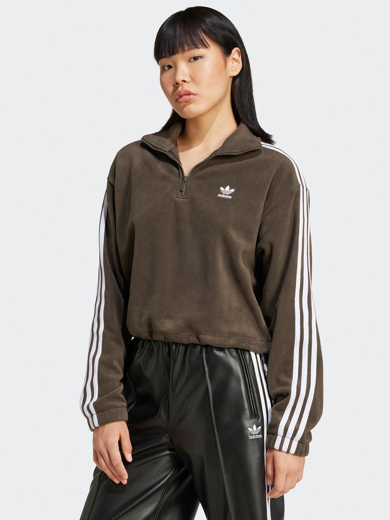 adidas-originals-womens-polarfleece-half-zip-khaki