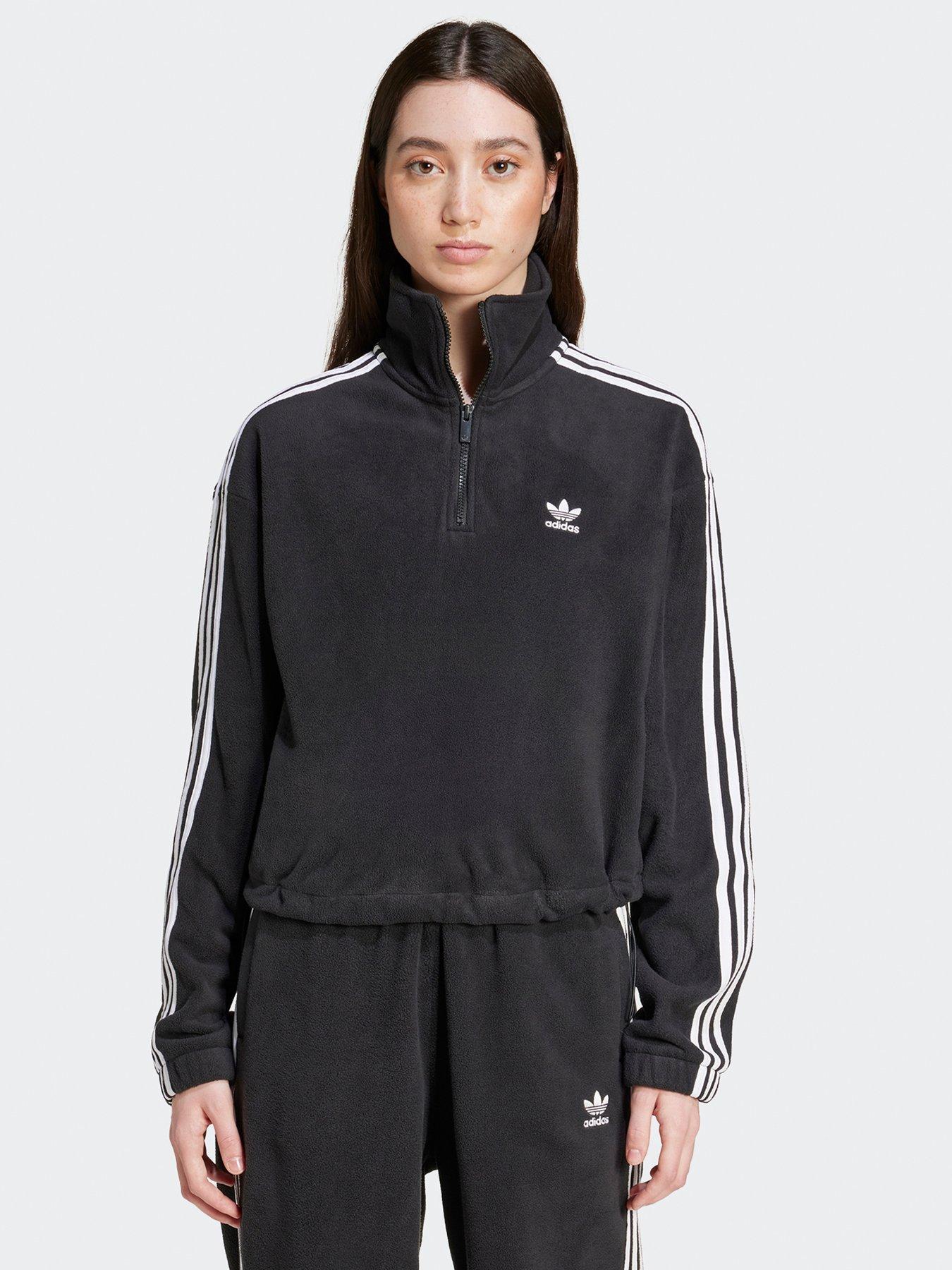 adidas-originals-womens-polarfleece-half-zip-black