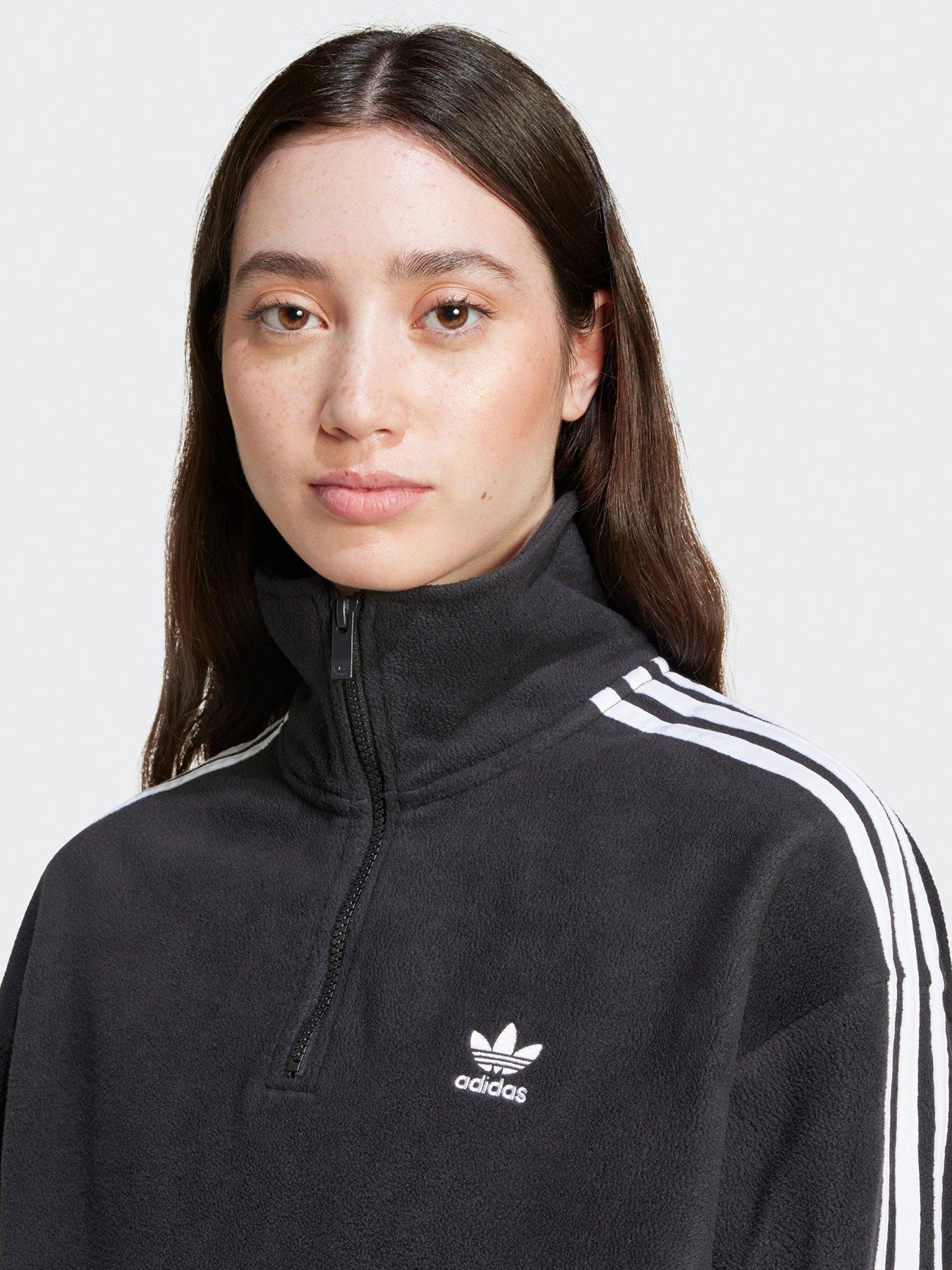 adidas-originals-womens-polarfleece-half-zip-blackoutfit