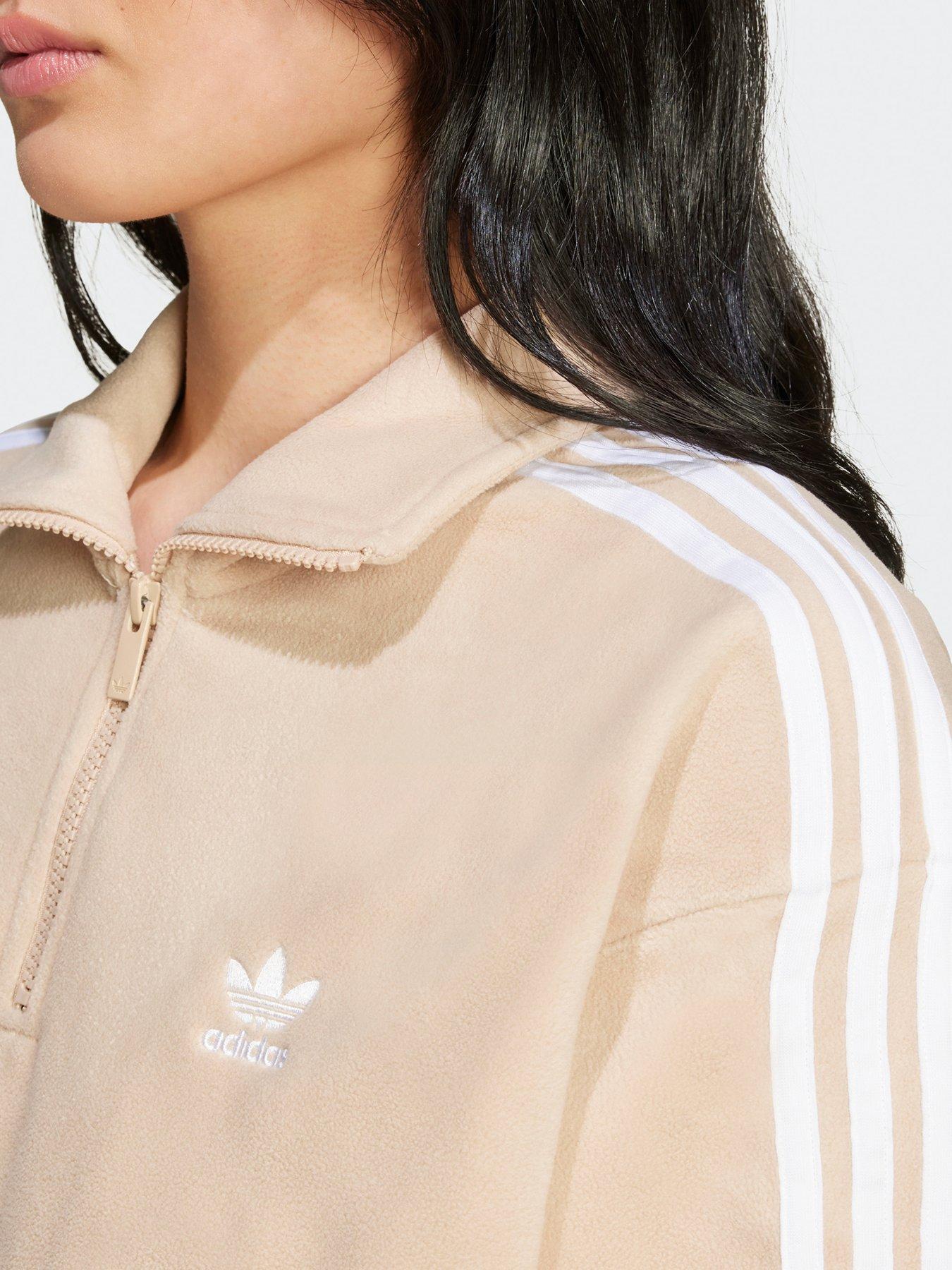 adidas-originals-womens-polarfleece-half-zip-beigeoutfit