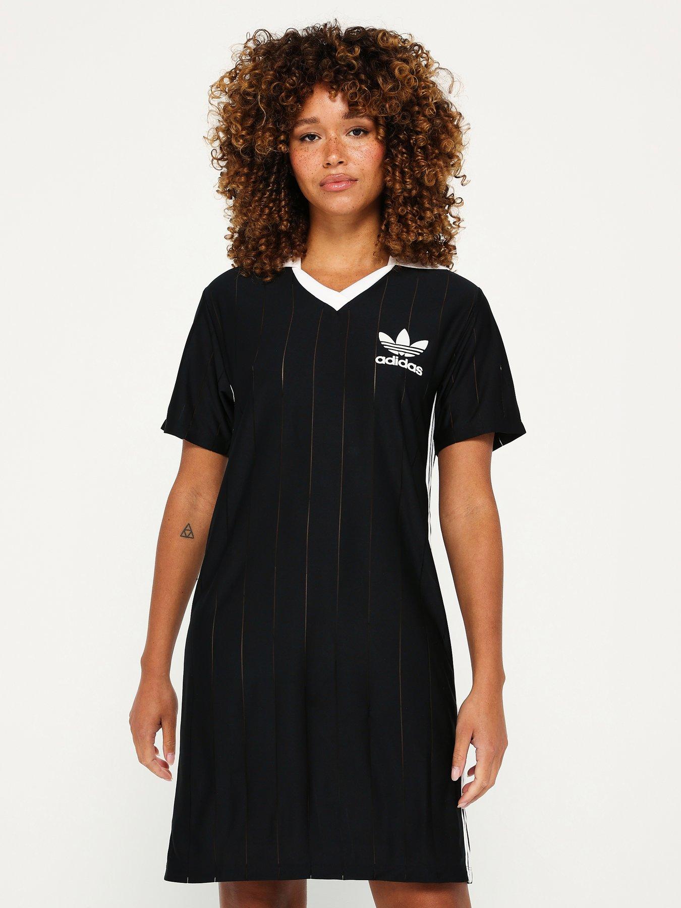 adidas-originals-womens-3-stripe-pinstripe-dress-blackfront