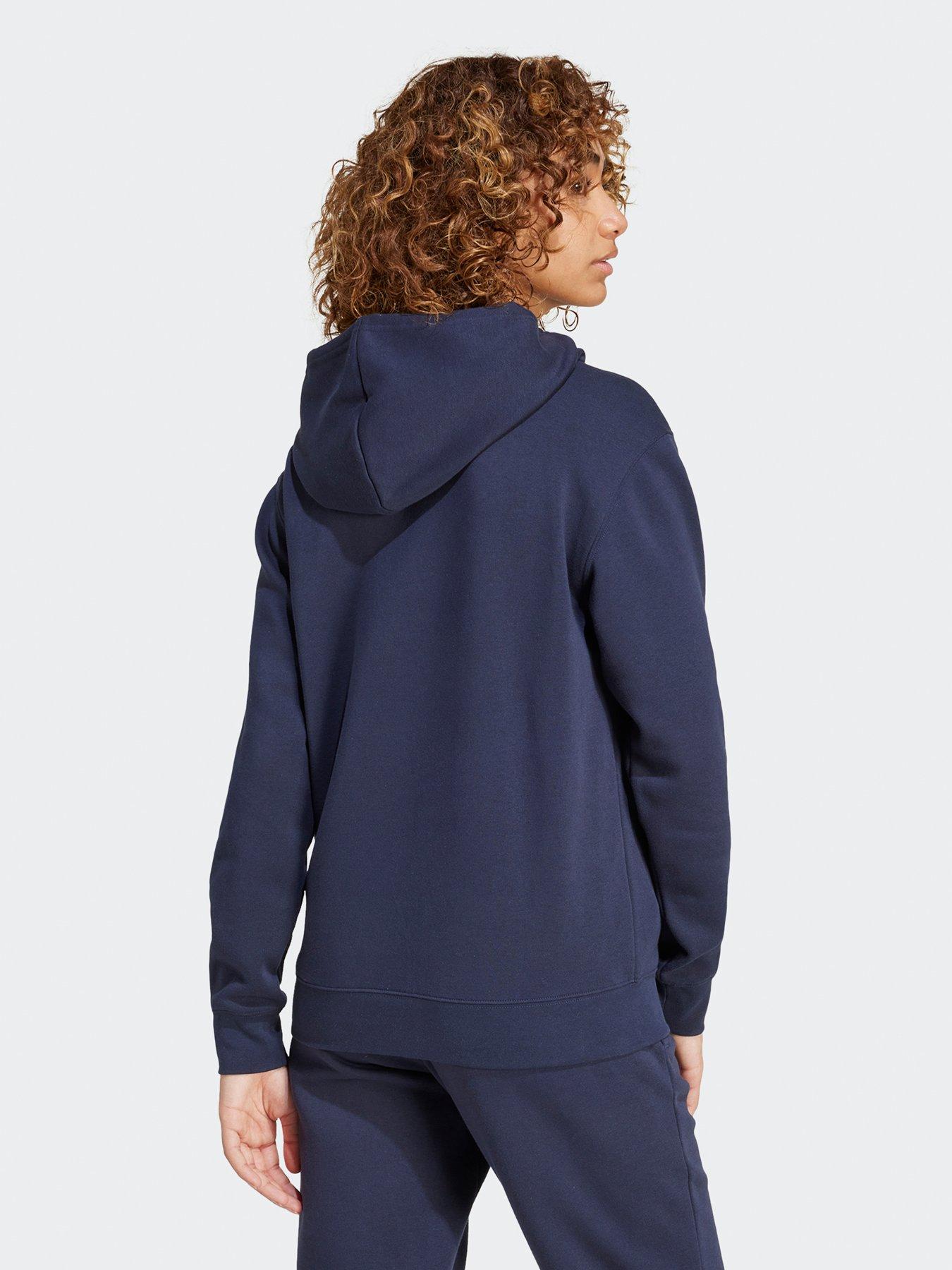 adidas-sportswear-womens-small-logo-feel-cosy-hoodie-navystillFront