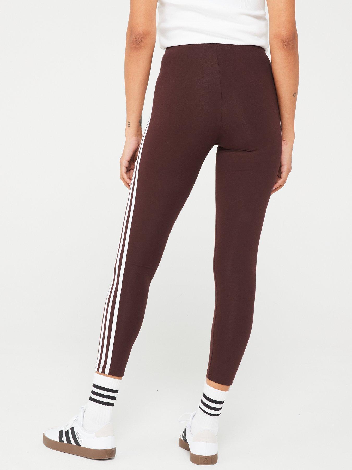 adidas-sportswear-womens-3-stripe-high-waisted-legging-brownstillFront