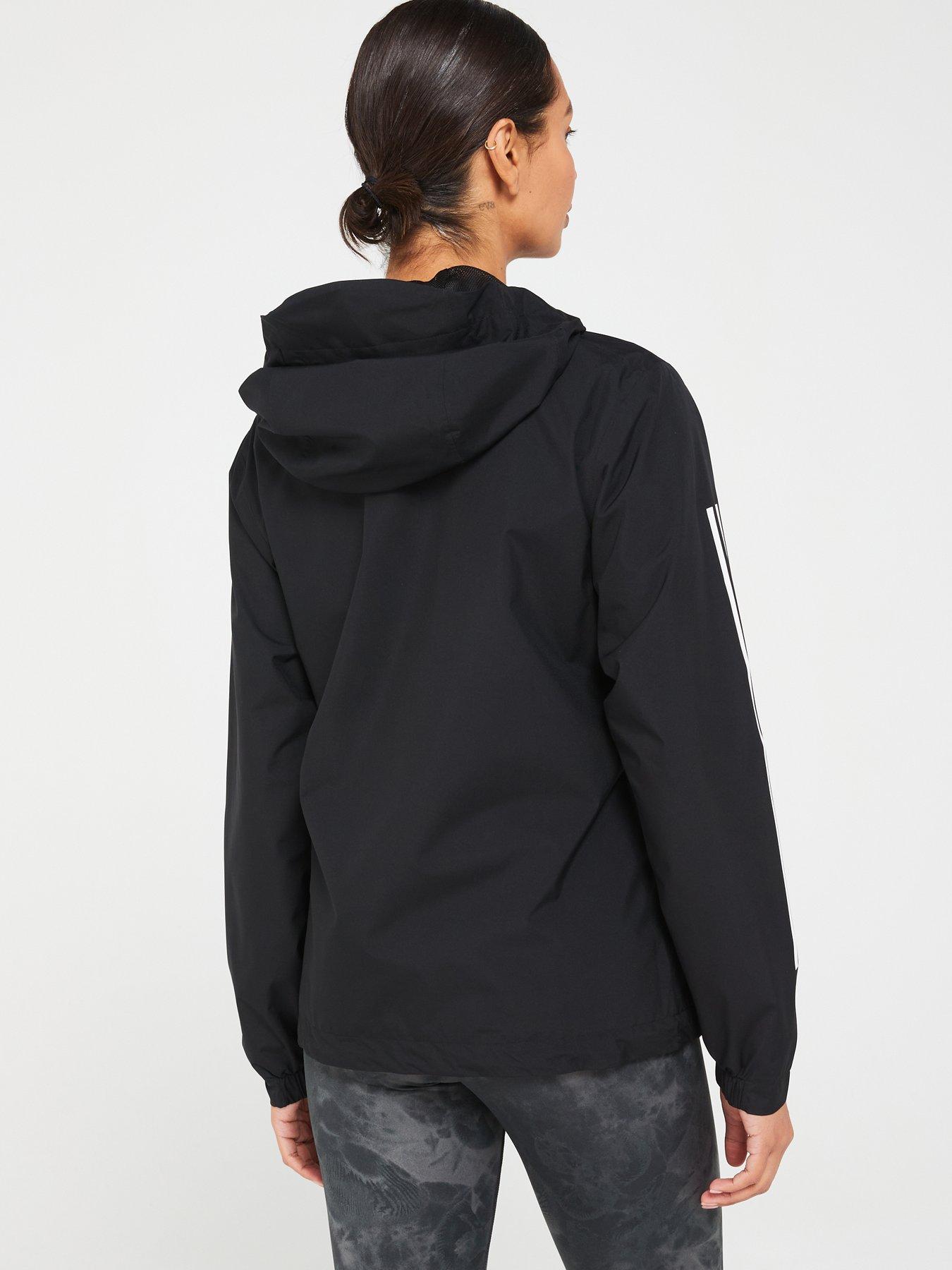 Image 2 of 4 of adidas Sportswear Women's Essentials 3 Stripe RAIN.RDY Jacket - Black