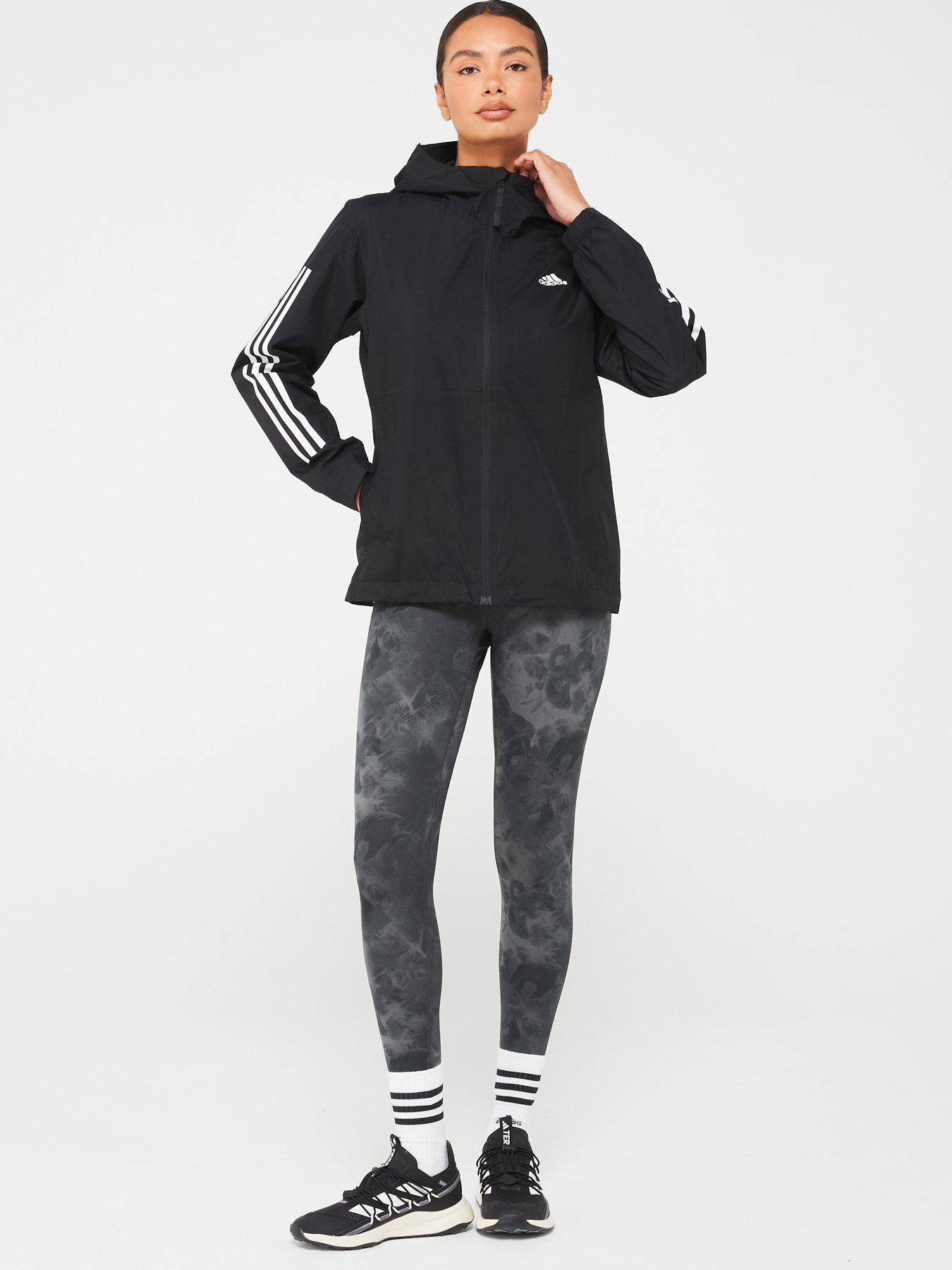 Image 3 of 4 of adidas Sportswear Women's Essentials 3 Stripe RAIN.RDY Jacket - Black