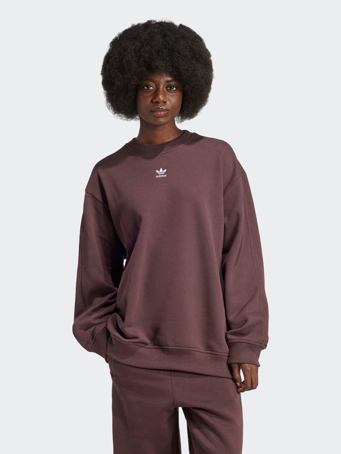 adidas-originals-womens-essentials-sweatshirt-brown