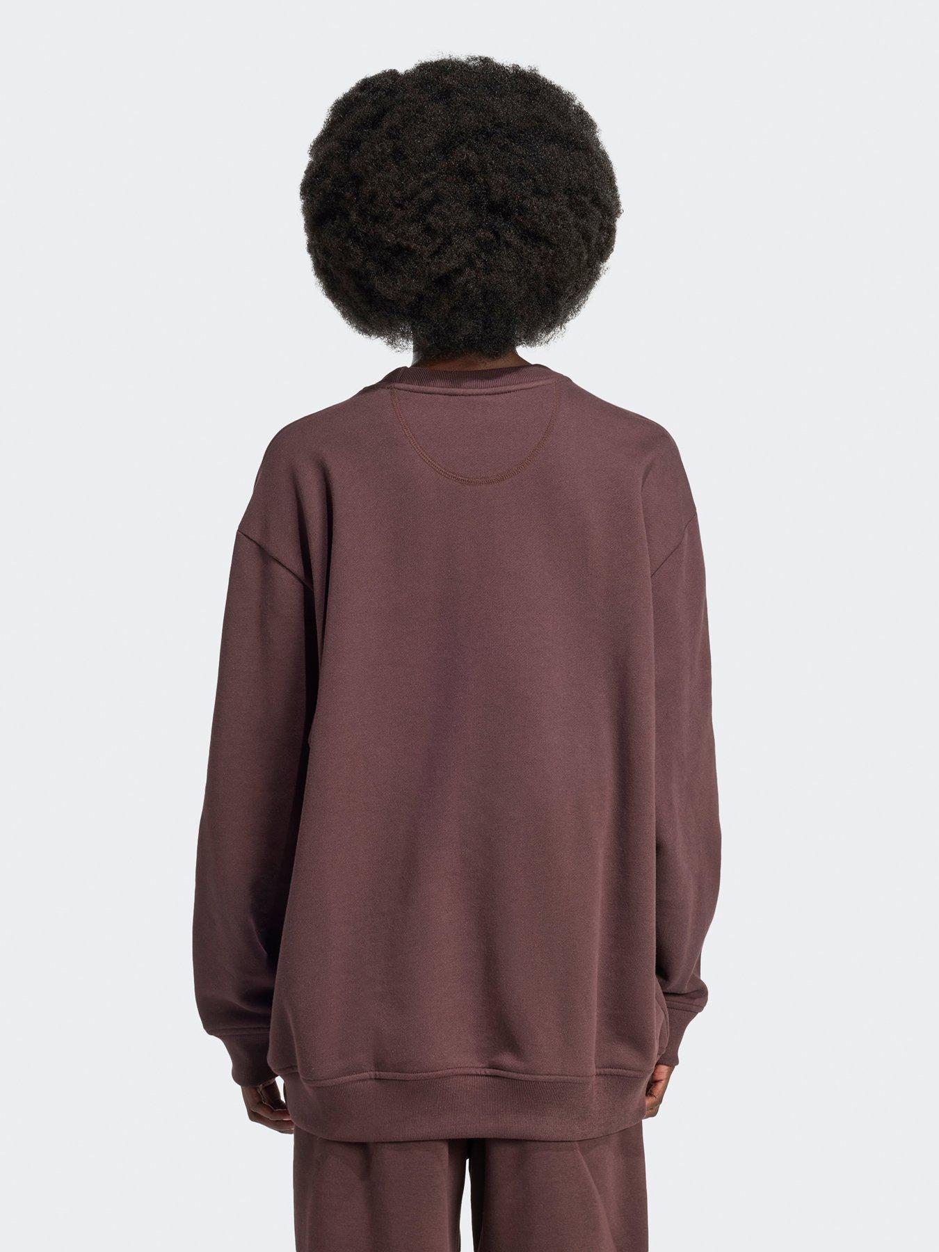 adidas-originals-womens-essentials-sweatshirt-brownstillFront