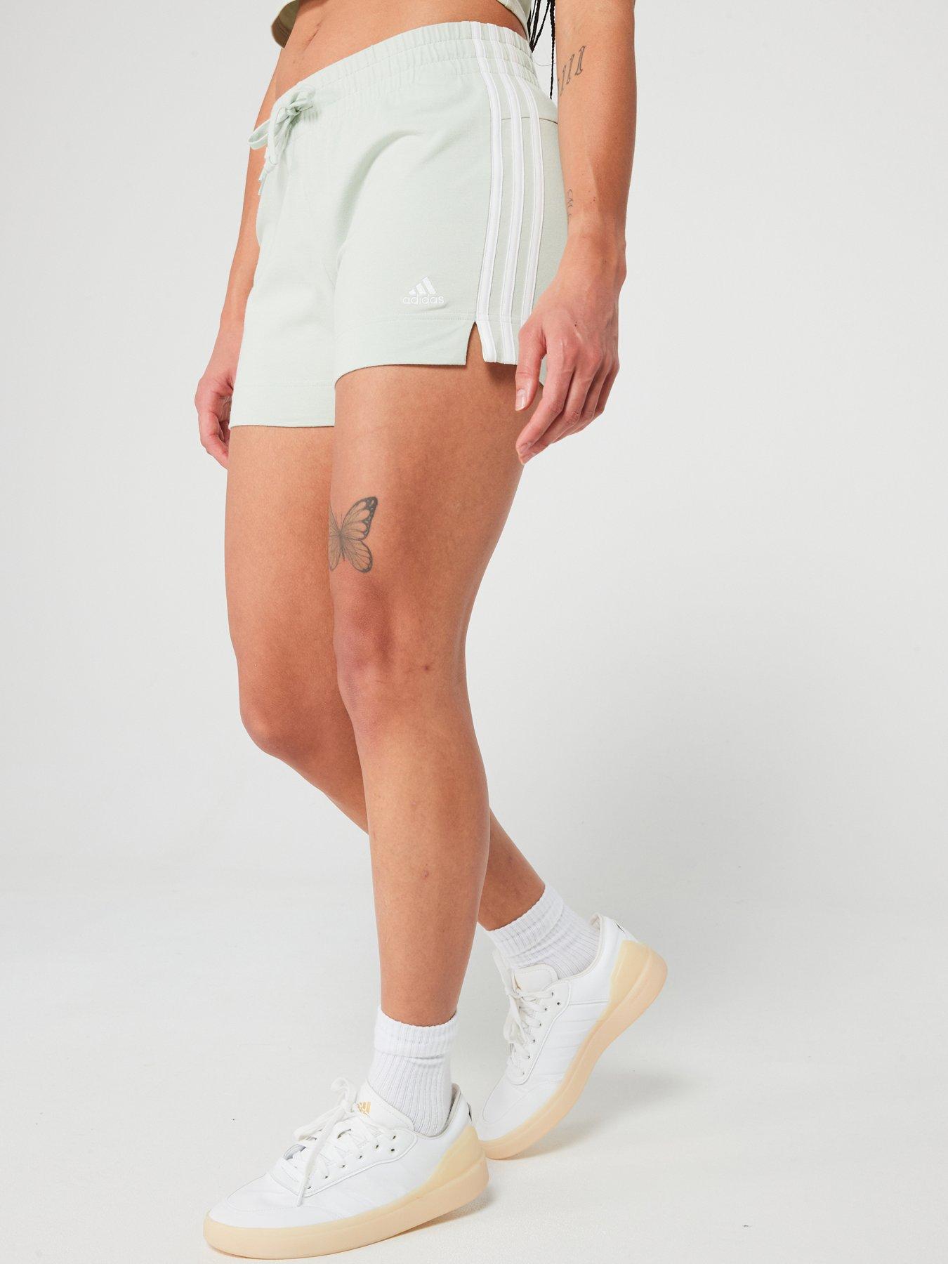 adidas-sportswear-womens-3-stripe-single-jersey-short-greenfront