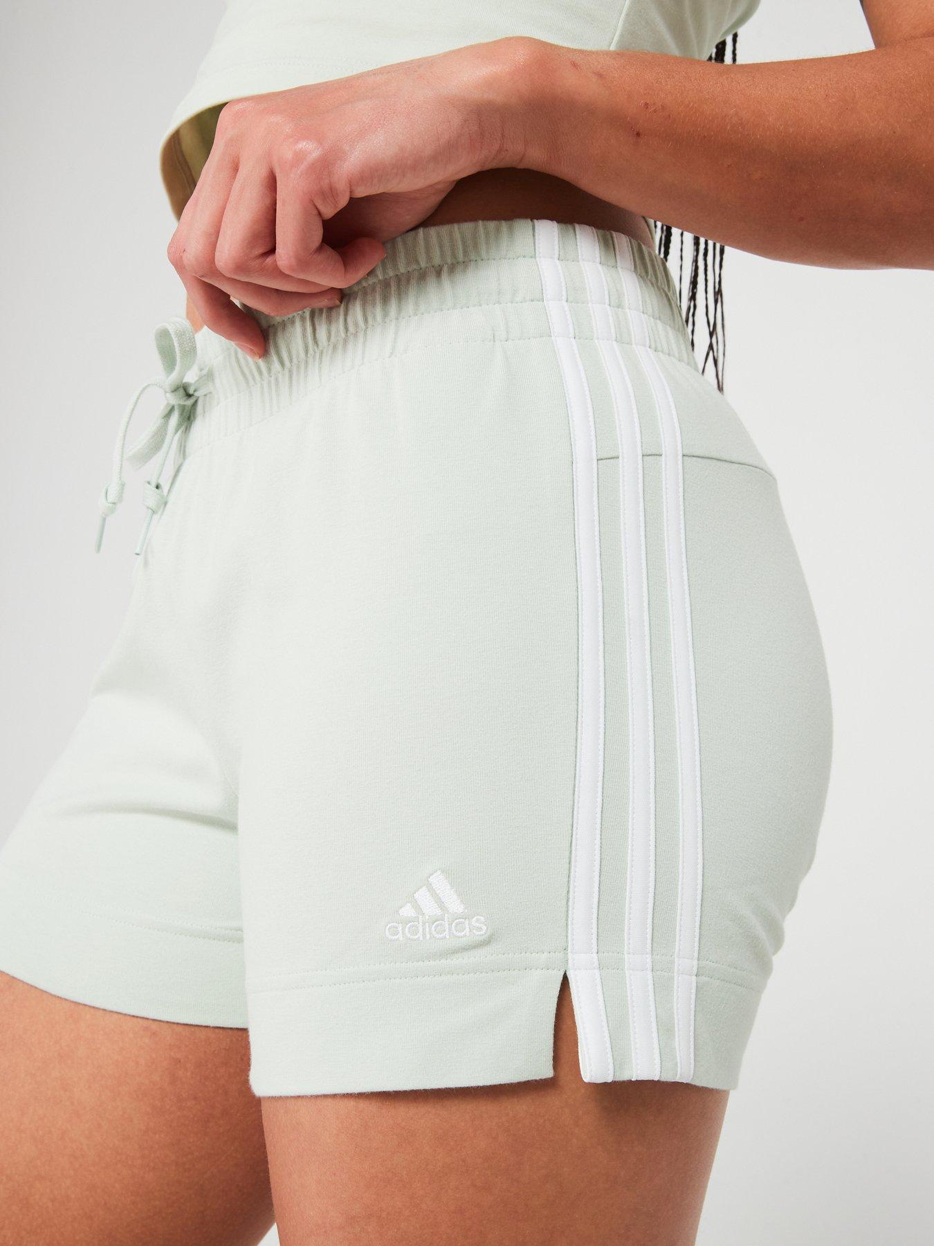 adidas-sportswear-womens-3-stripe-single-jersey-short-greenoutfit