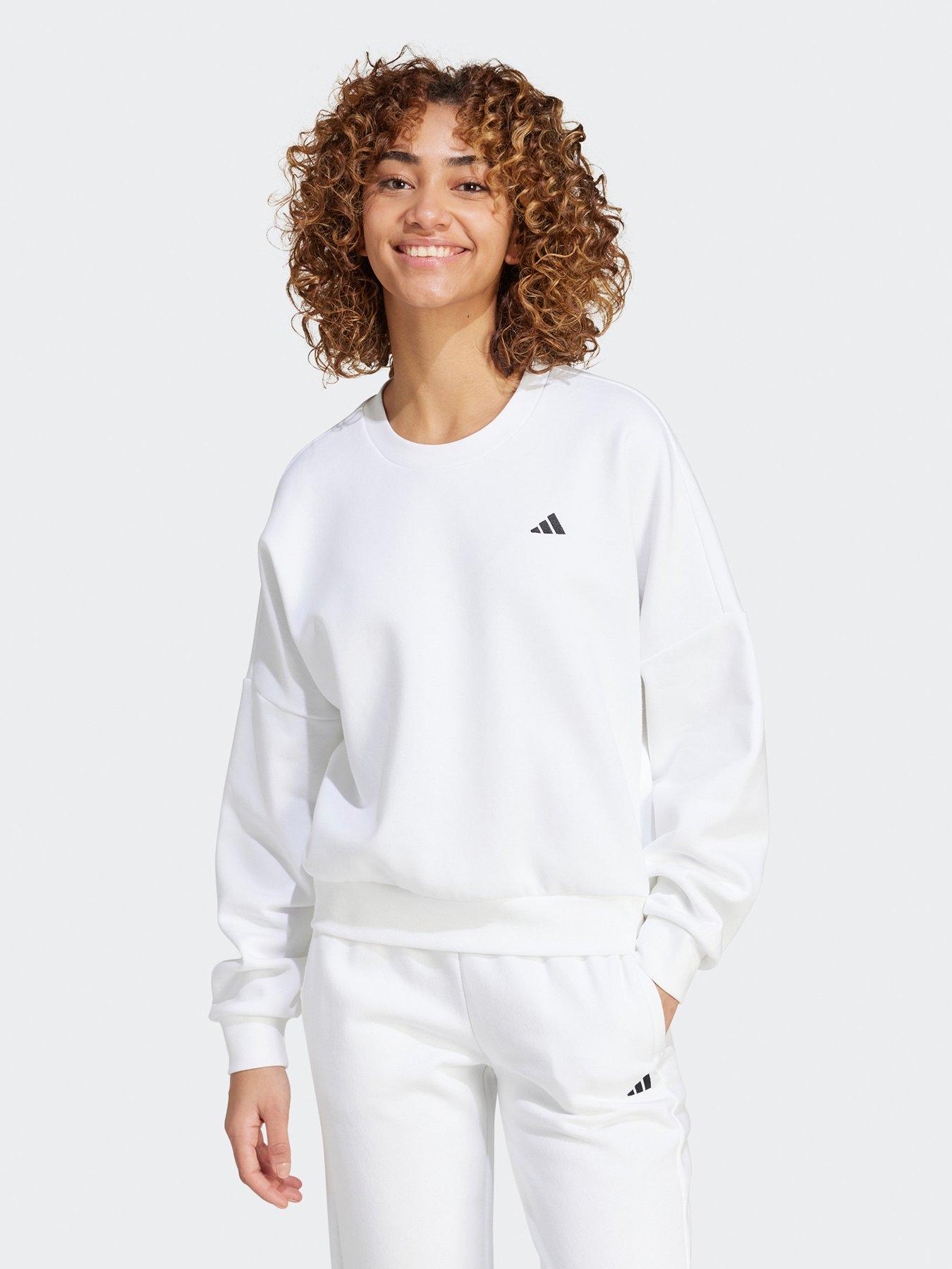 adidas-sportswear-womens-small-logo-feel-cozy-crew-sweat-whiteblack