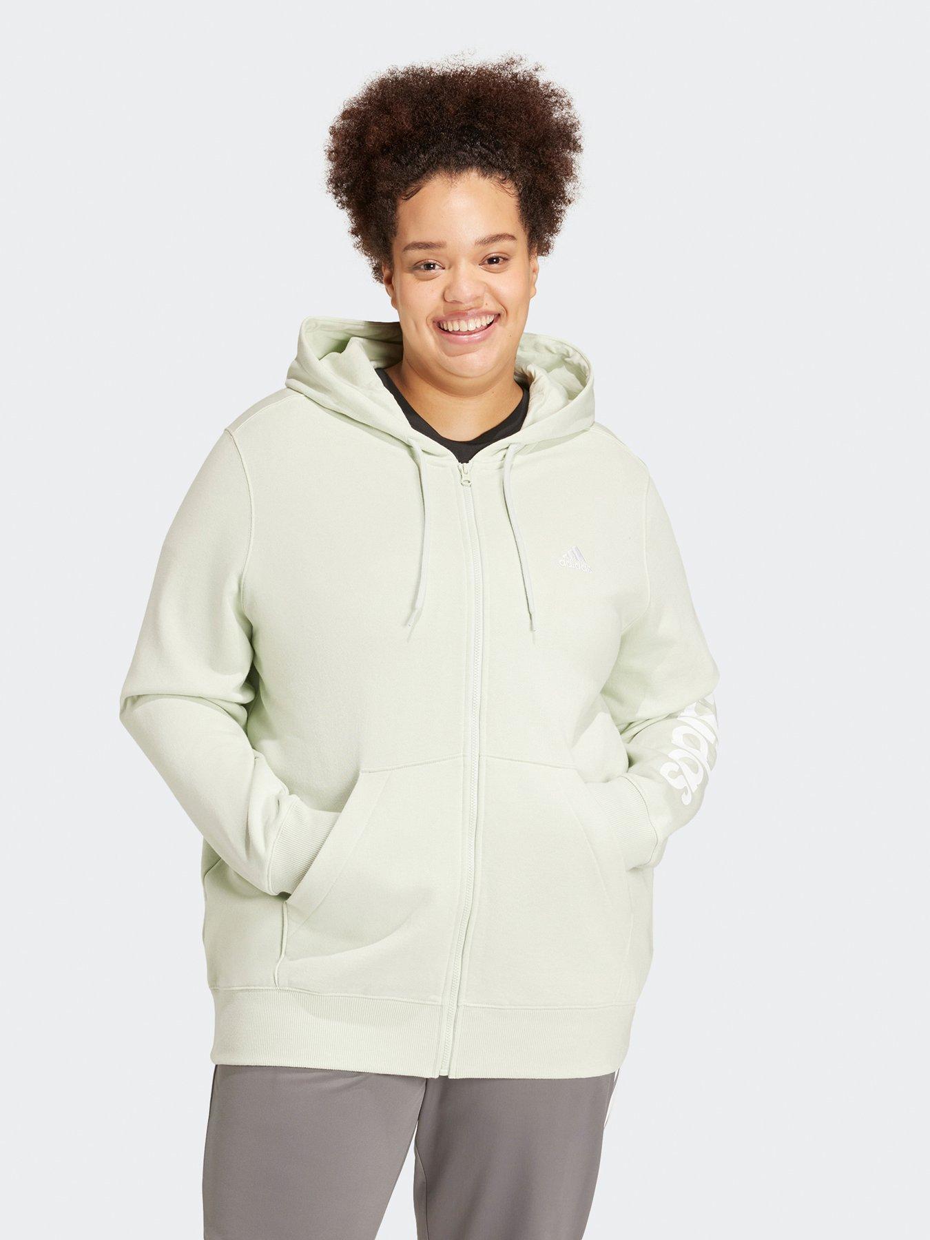 adidas-sportswear-womens-linear-french-terry-full-zip-hoodie-plus-size-green