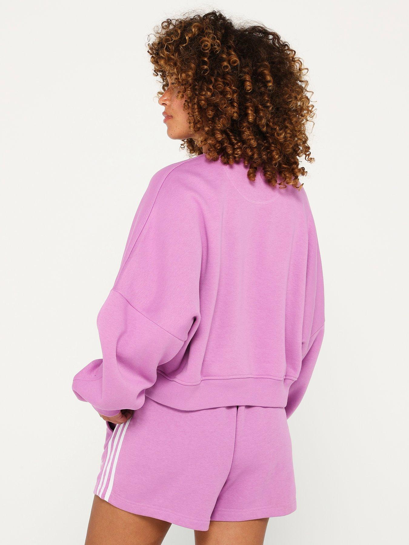 adidas-originals-womens-essentials-fleece-crew-purplestillFront