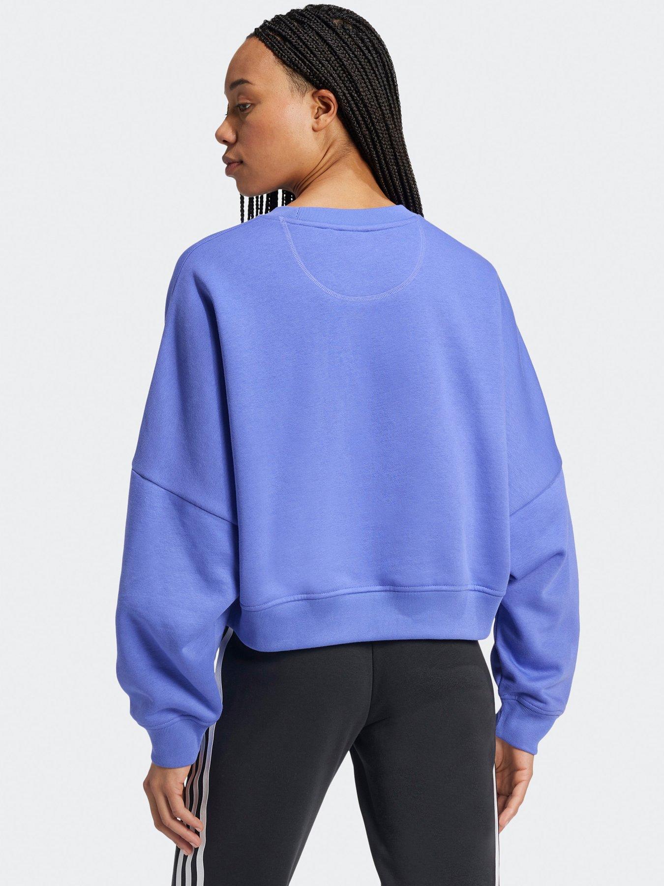 adidas-originals-womens-essentials-fleece-crew-bluestillFront