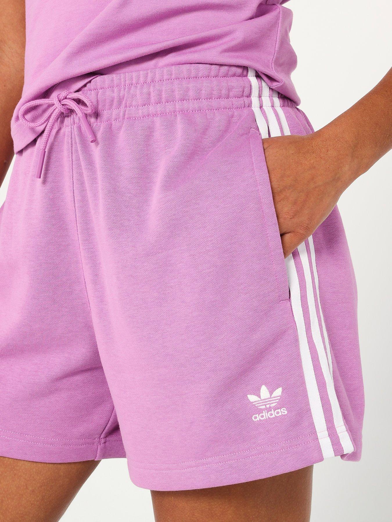 adidas-originals-womens-3-stripe-french-terry-short-purpleoutfit