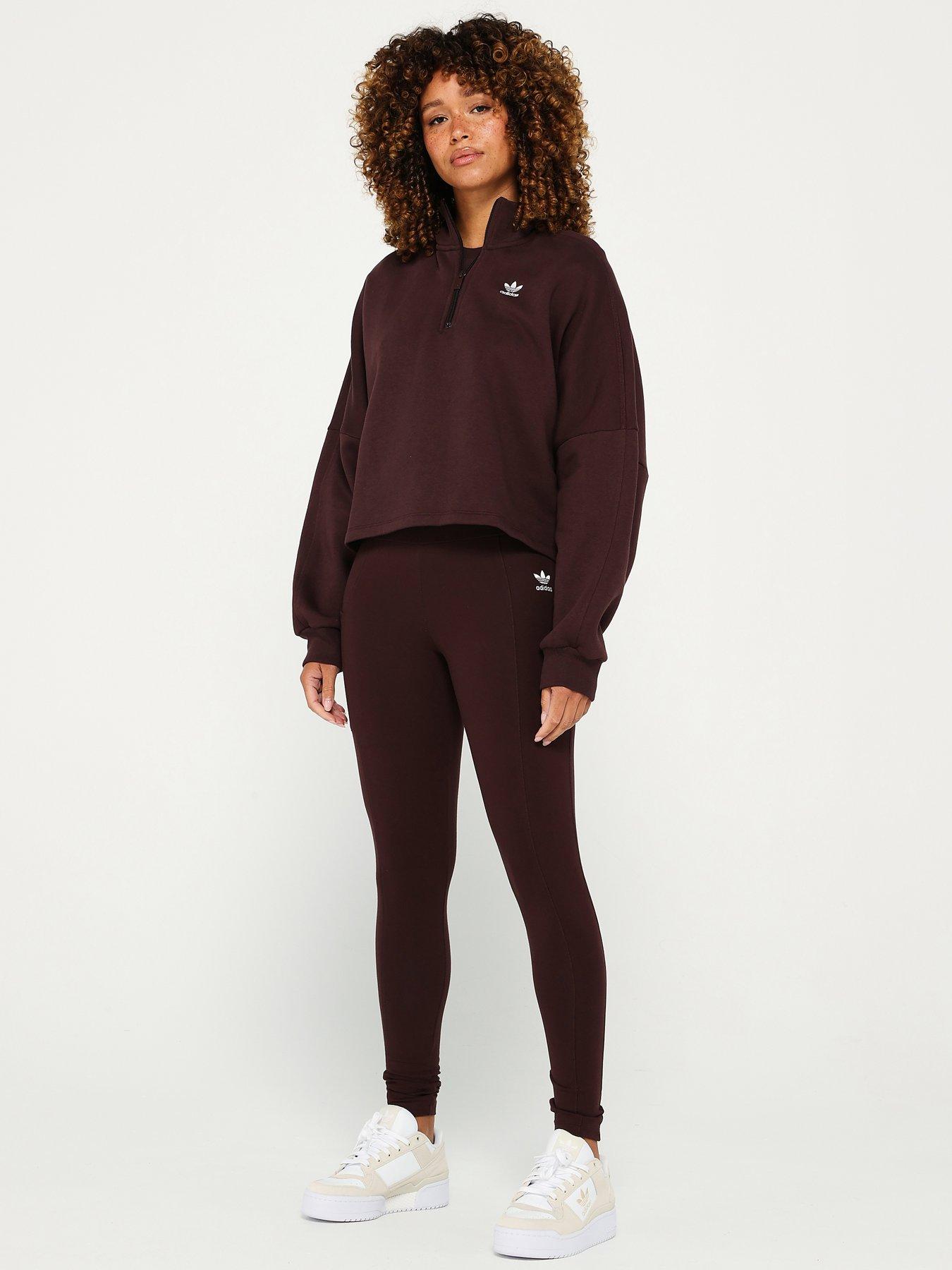 adidas-originals-womens-essentials-half-zip-fleece-brownback