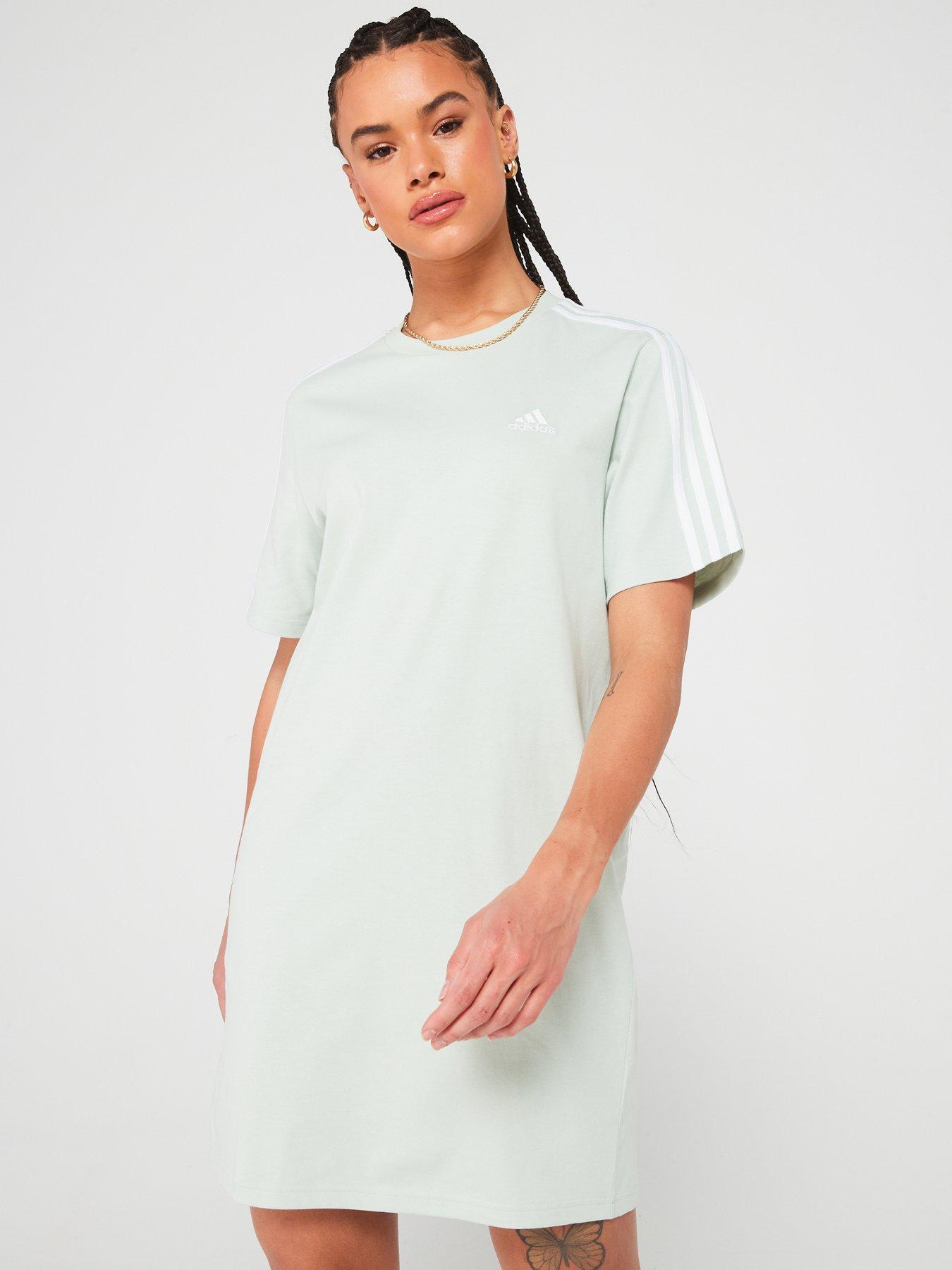 adidas-sportswear-womens-3-stripe-boyfriend-tee-dress-green