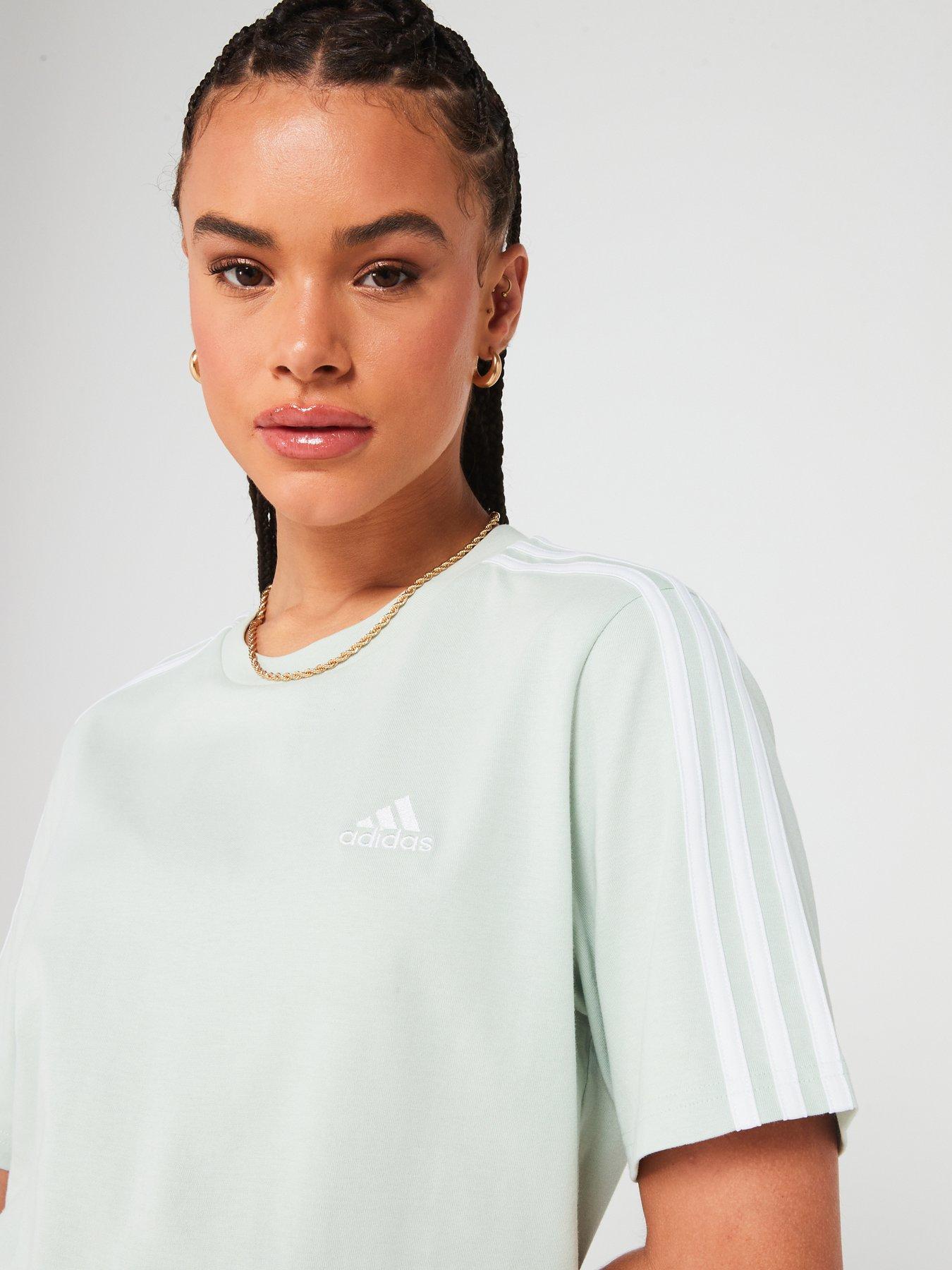 adidas-sportswear-womens-3-stripe-boyfriend-tee-dress-greenoutfit