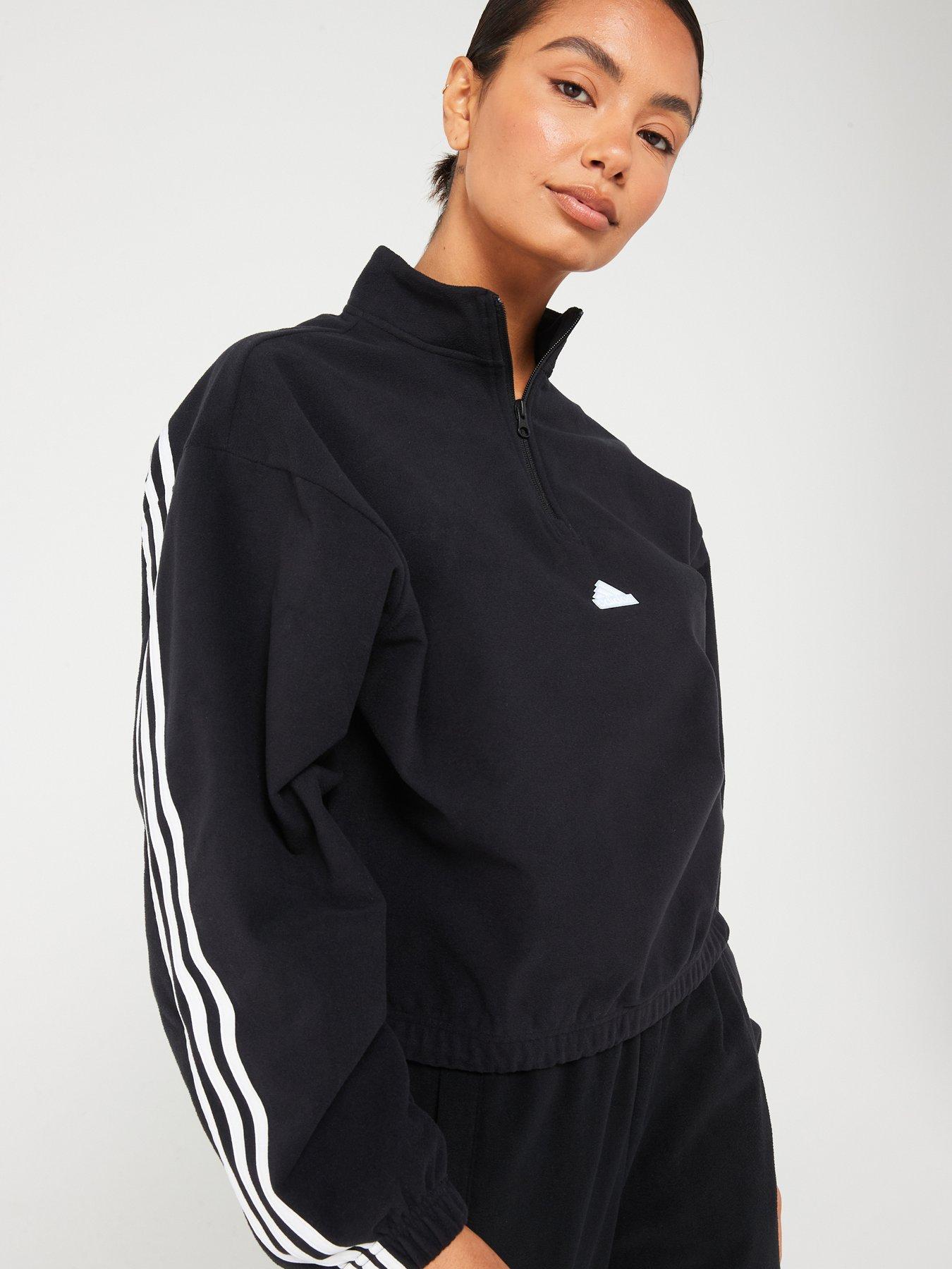 adidas-sportswear-womens-future-icons-polar-fleece-14-zip-blackfront