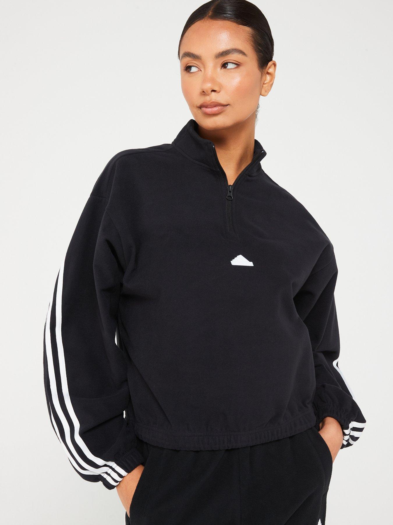 adidas-sportswear-womens-future-icons-polar-fleece-14-zip-blackoutfit