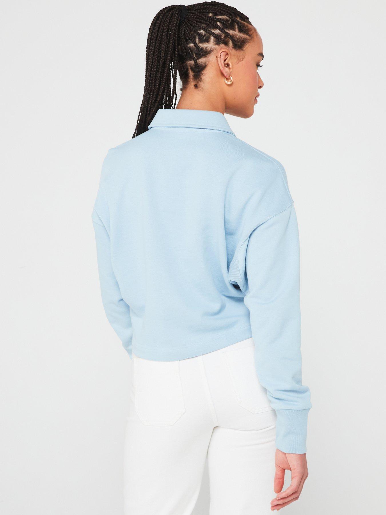 adidas-sportswear-womens-all-season-french-terry-polo-sweat-bluestillFront