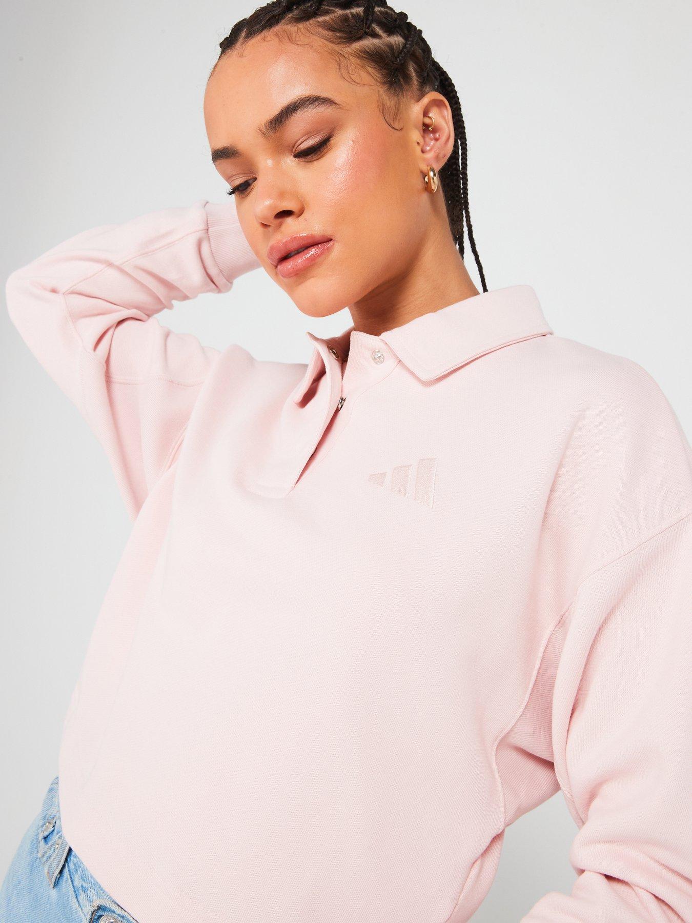 adidas-sportswear-womens-all-season-french-terry-polo-sweat-pinkoutfit