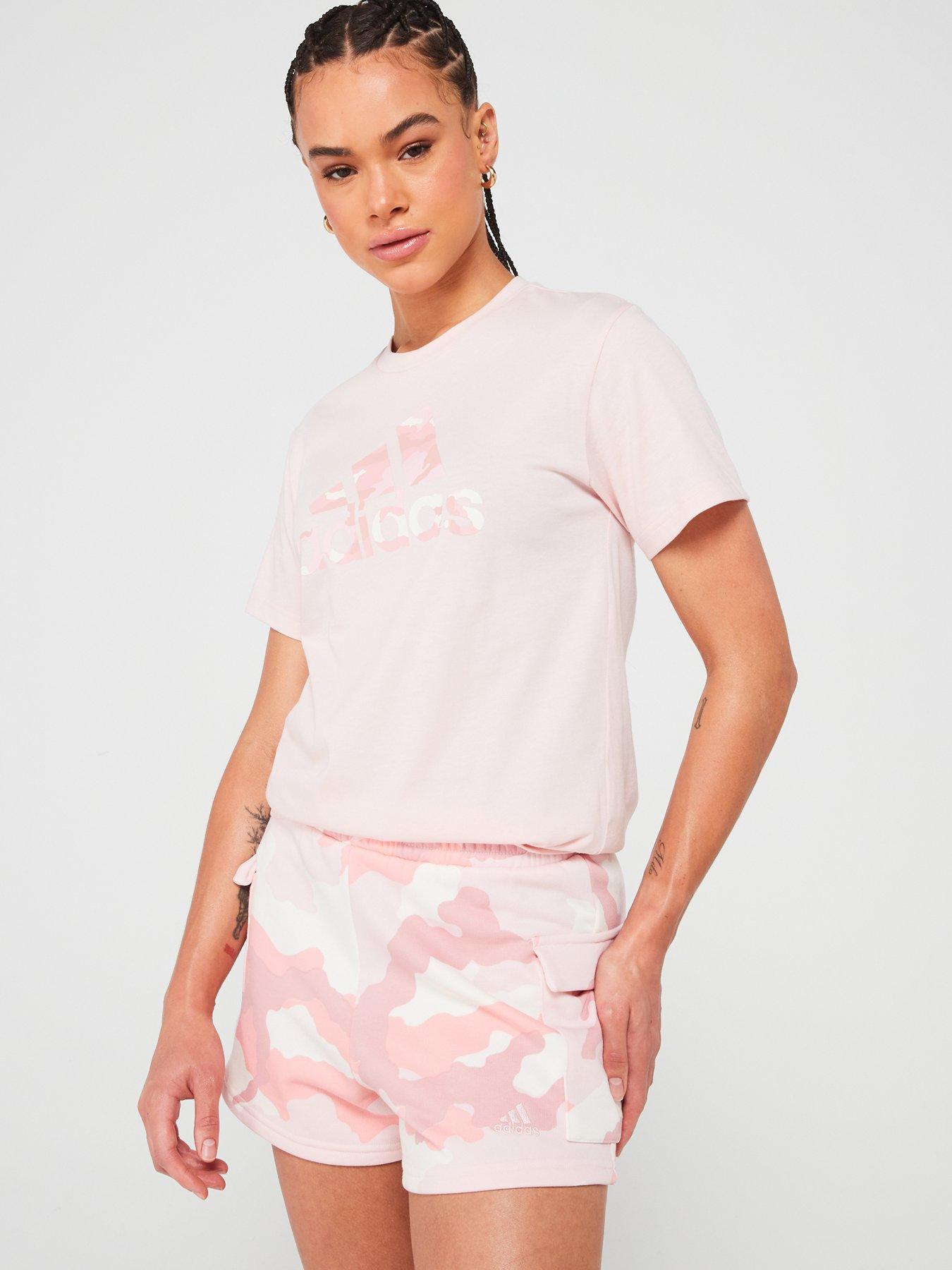 adidas-sportswear-womens-camo-cargo-short-pinkoutfit