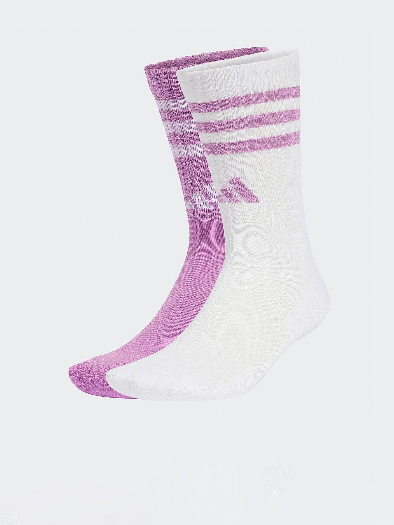 adidas-sportswear-womens-3-stripe-lurex-crew-socks-2-pack-white-multi