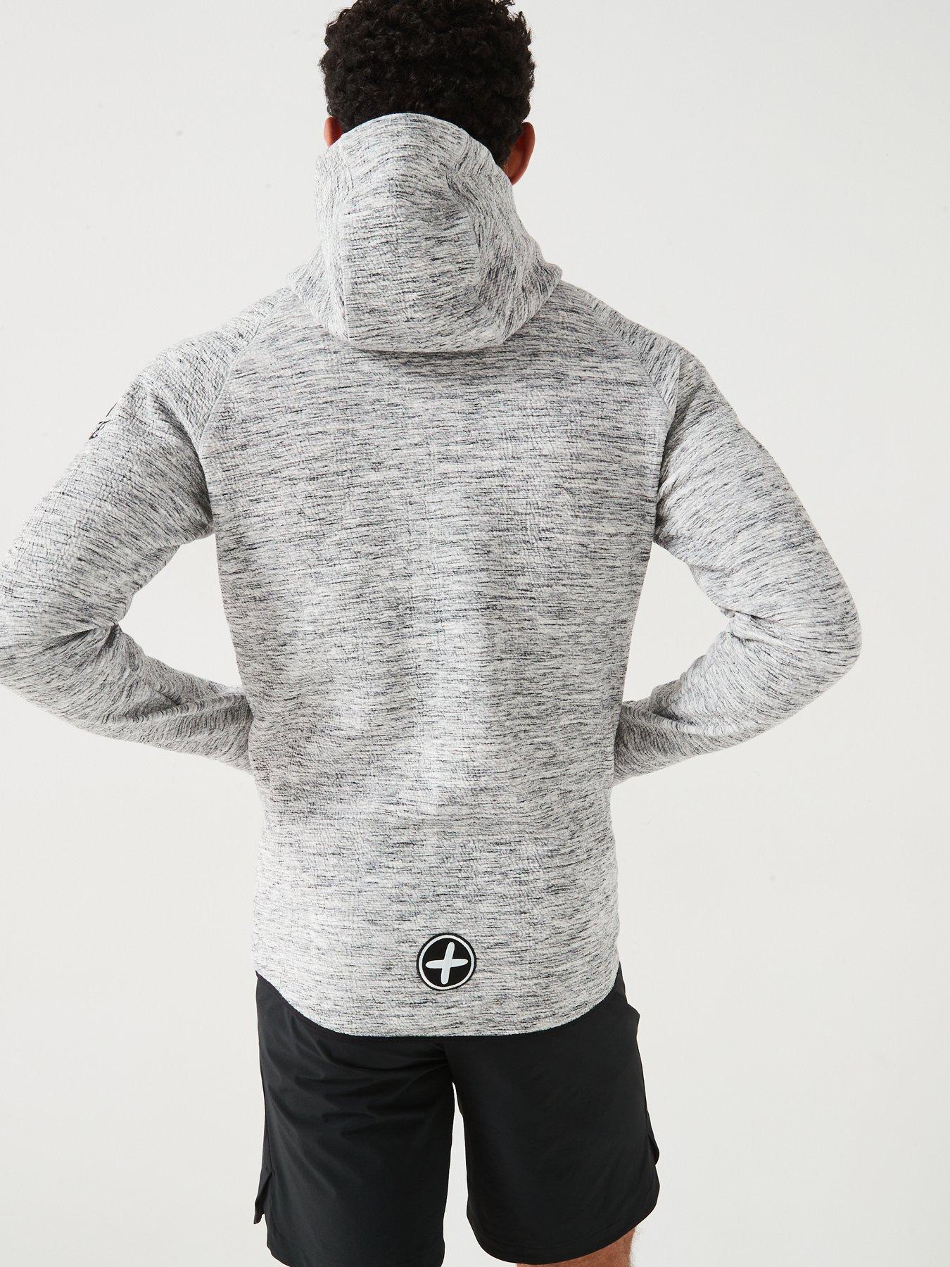 gym-coffee-mens-training-fleck-hoodie-greystillFront