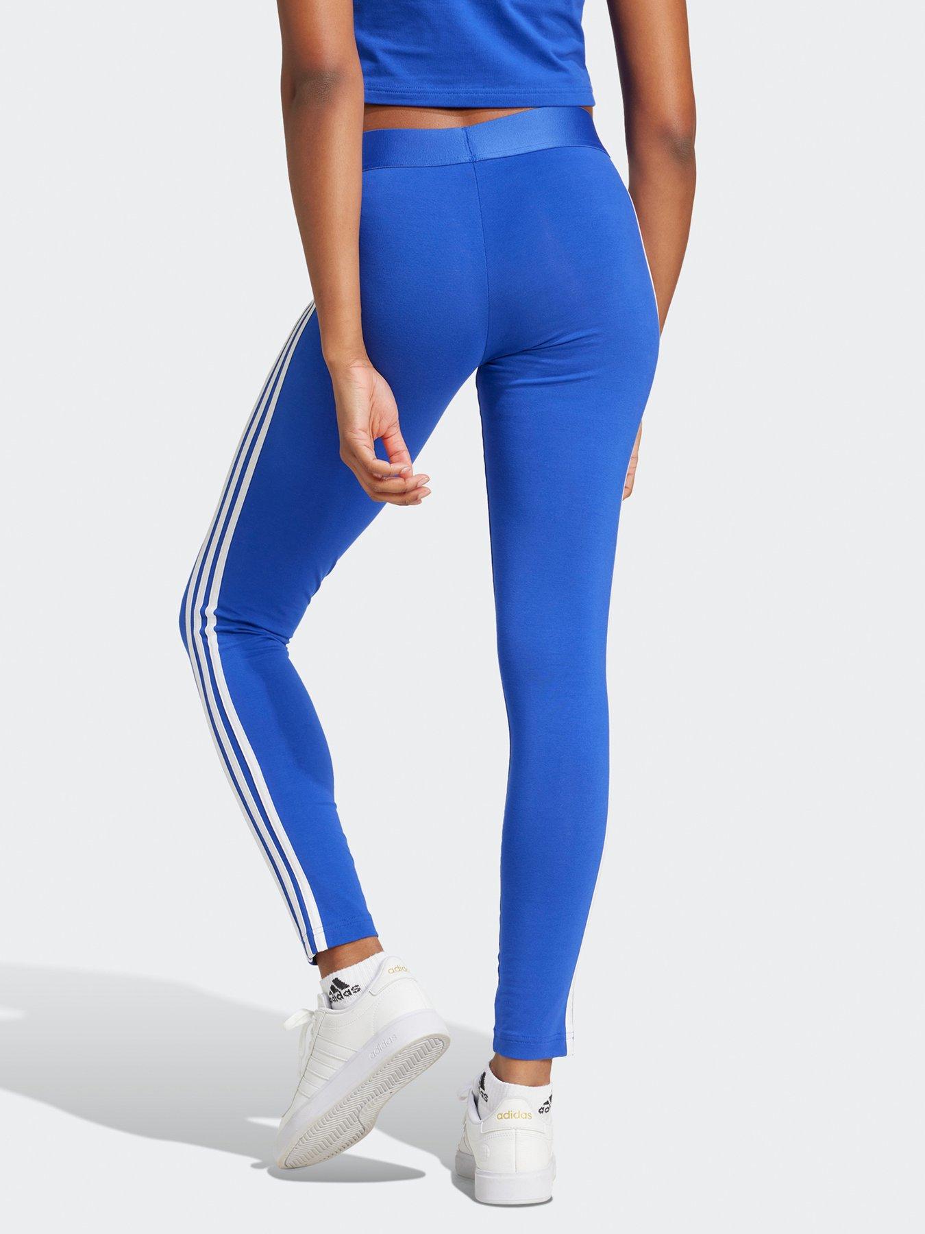 adidas-sportswear-womens-3-stripe-legging-bluestillFront