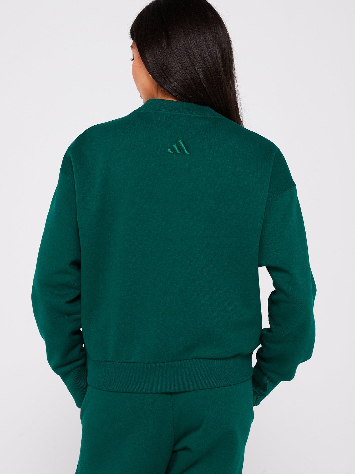 adidas-sportswear-womens-all-season-crew-sweat-greenstillFront