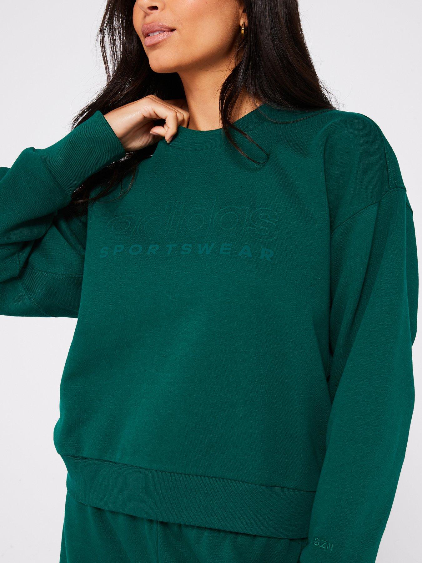 adidas-sportswear-womens-all-season-crew-sweat-greenoutfit