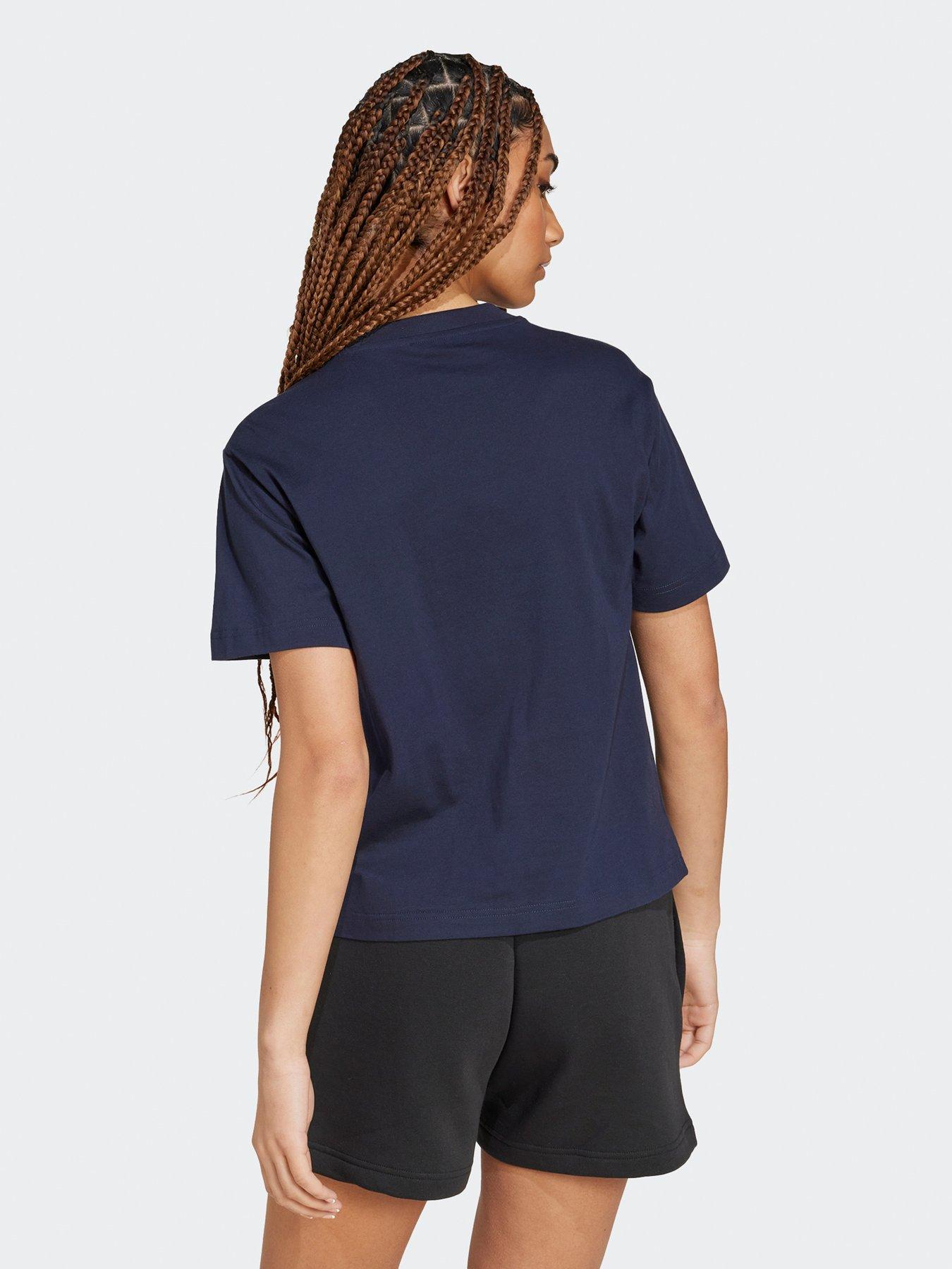 adidas-sportswear-womens-small-logo-tee-navystillFront