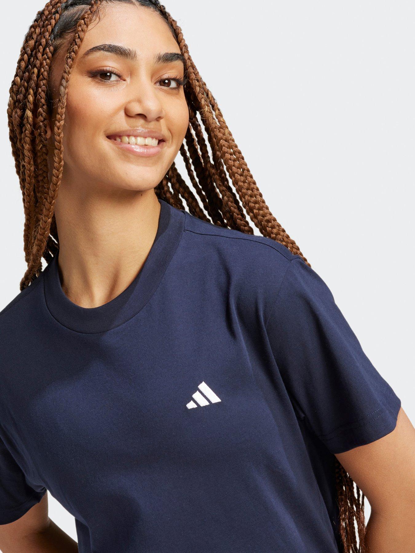 adidas-sportswear-womens-small-logo-tee-navyoutfit