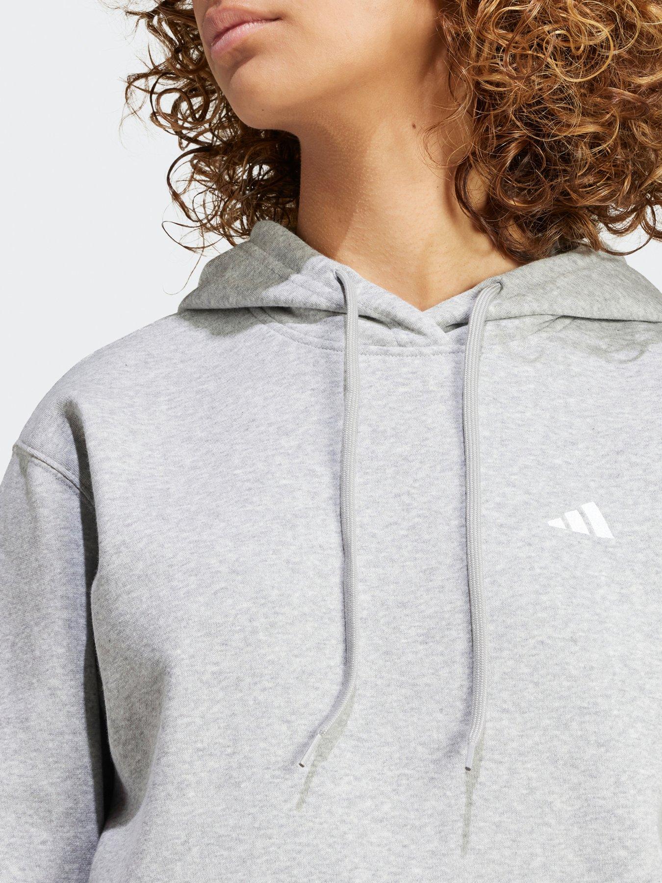 adidas-sportswear-womens-small-logo-feel-cosy-hoodie-greyoutfit