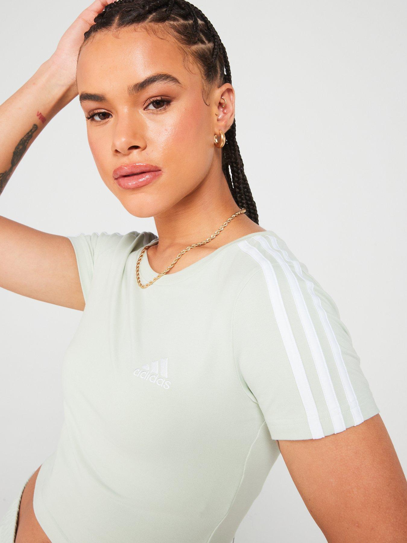 adidas-sportswear-womens-3-stripe-baby-tee-greenoutfit