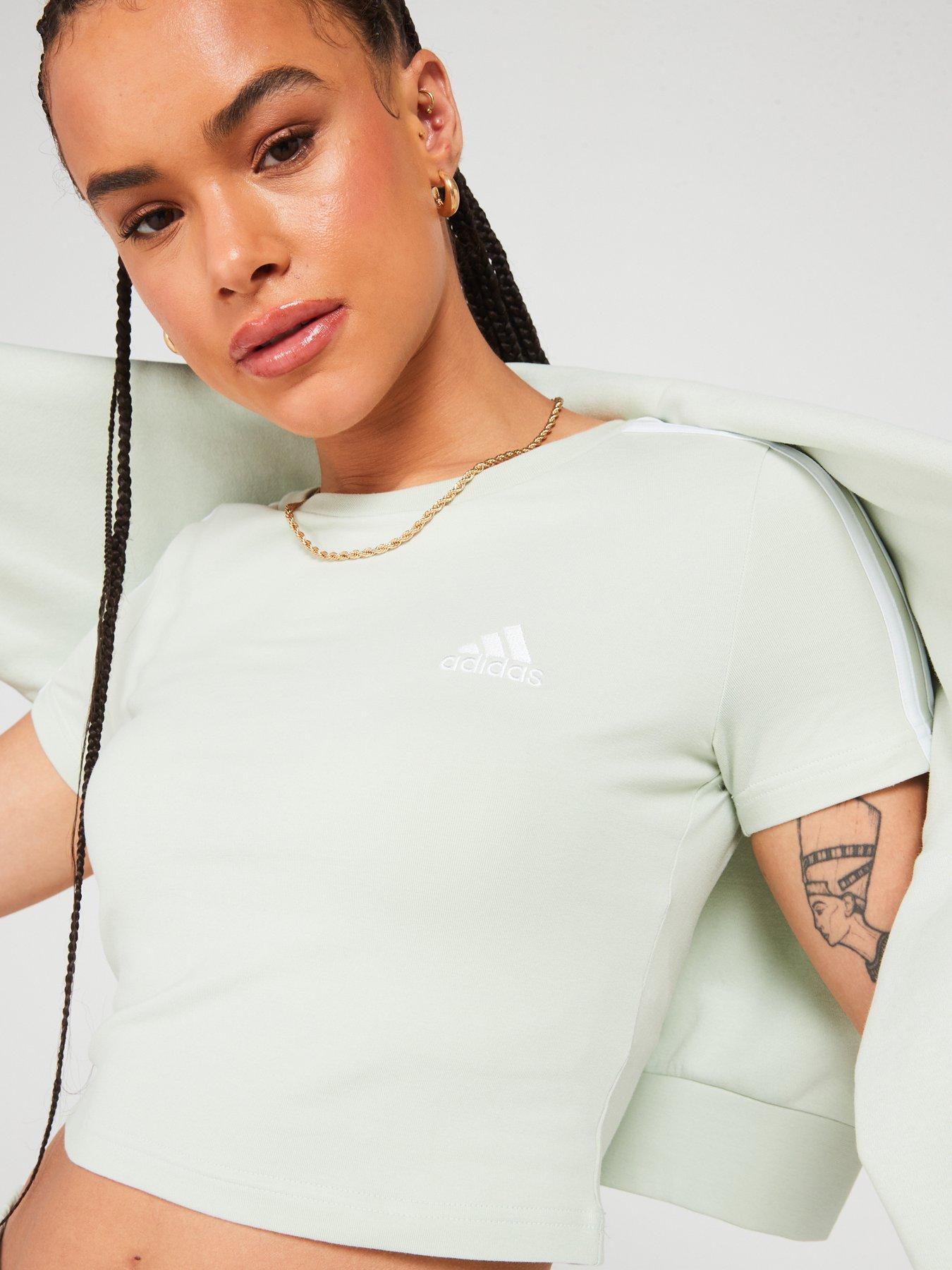 adidas-sportswear-womens-3-stripe-baby-tee-greendetail