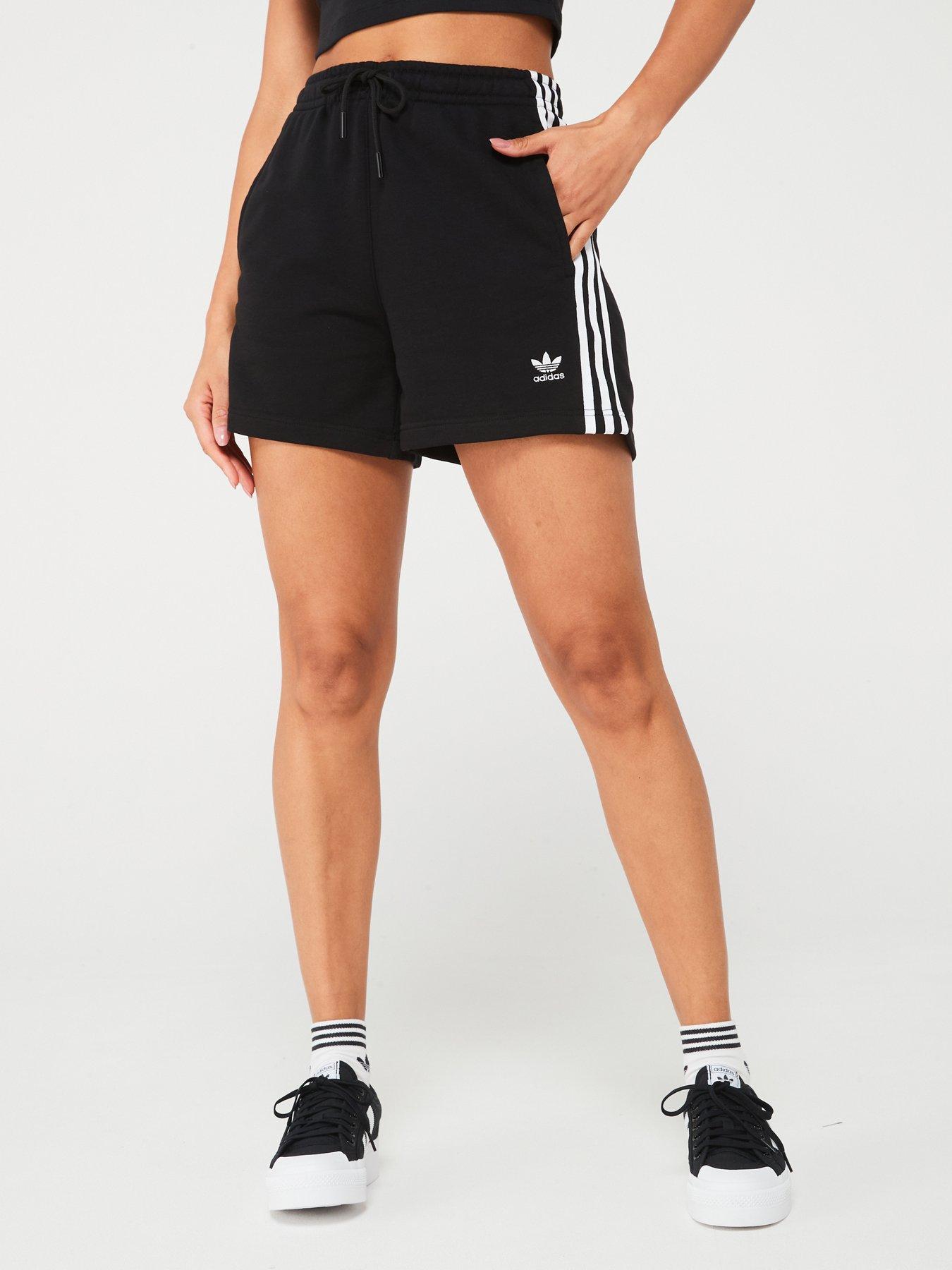 adidas-originals-womens-3-stripe-french-terry-short-black