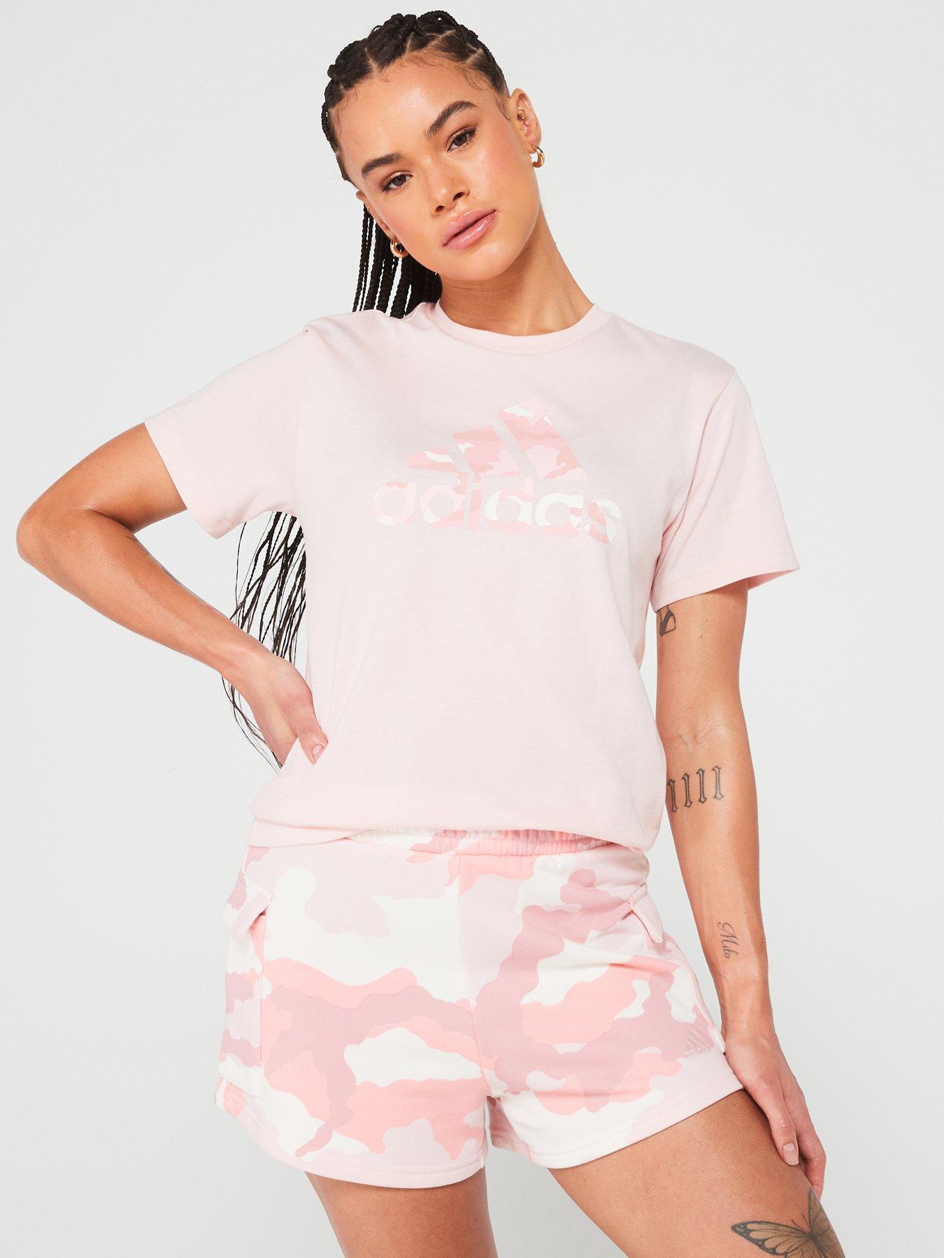 adidas Sportswear Womens Camo T shirt Pink Very Ireland