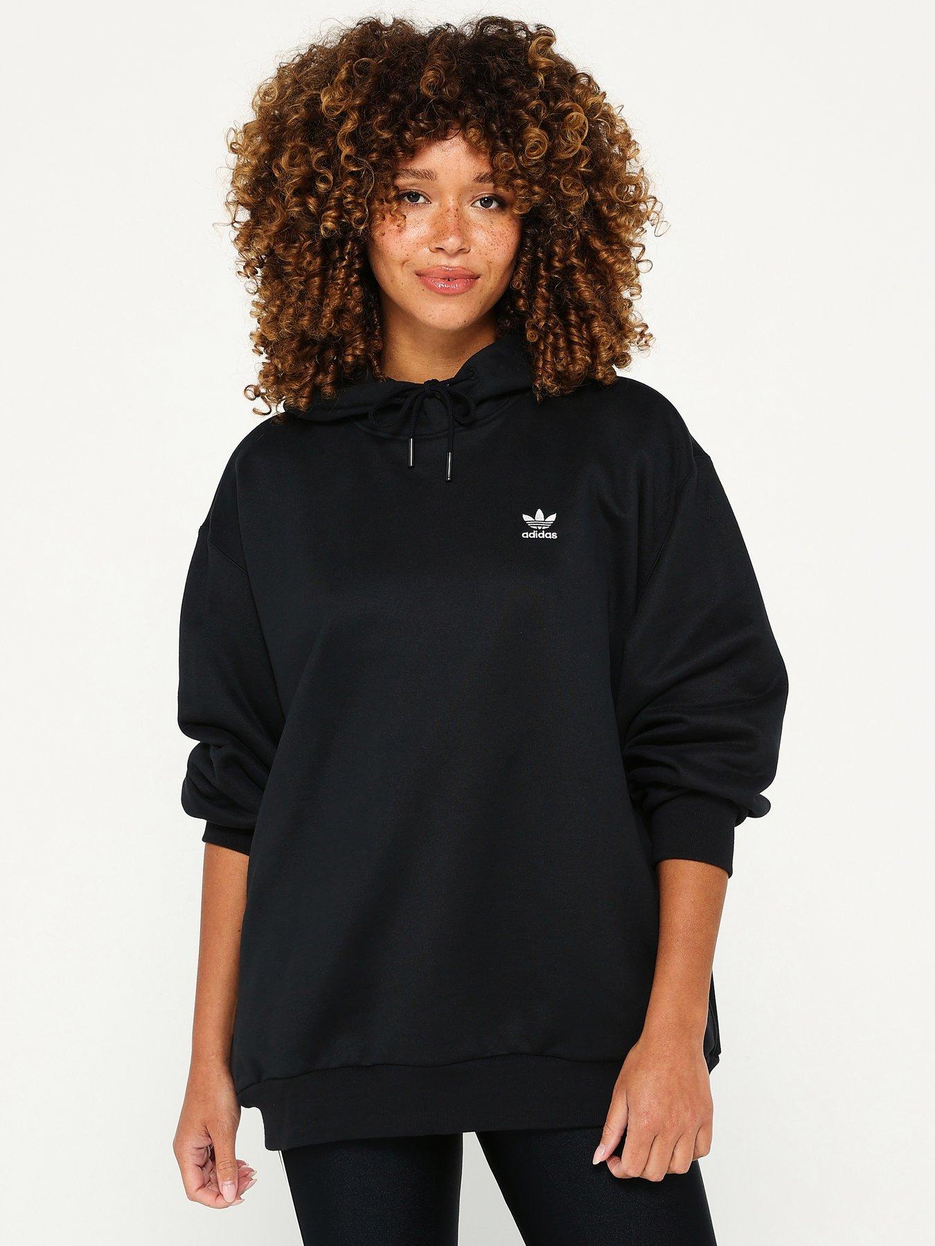 adidas-originals-womens-trefoil-oversized-hoodie-blackfront