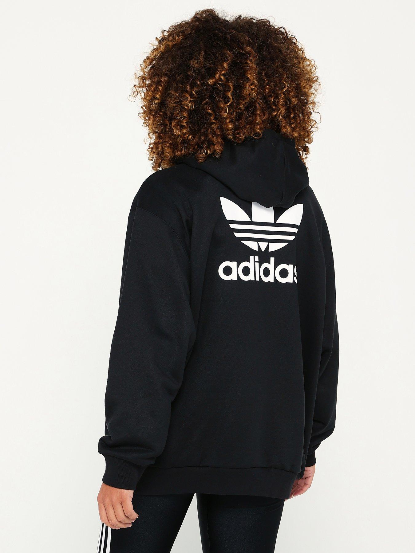 adidas-originals-womens-trefoil-oversized-hoodie-blackstillFront