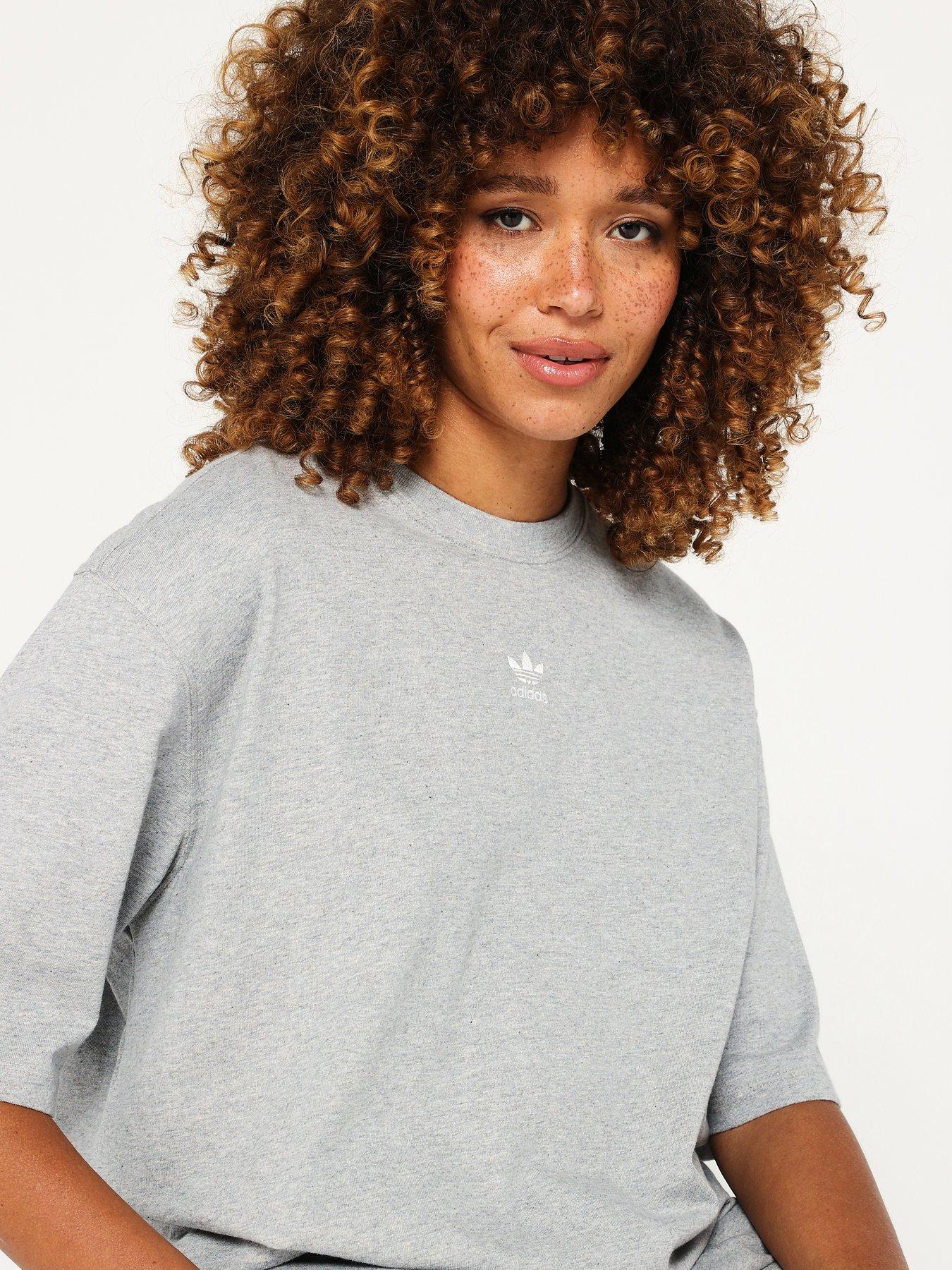 Image 5 of 5 of adidas Originals Womens Essentials Boyfriend Tee - Grey