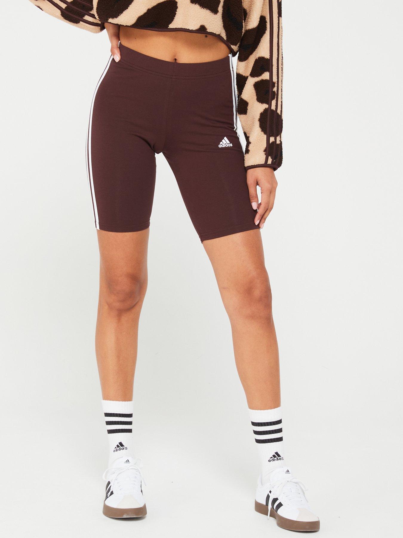 adidas-sportswear-womens-3-stripe-bike-short-brown