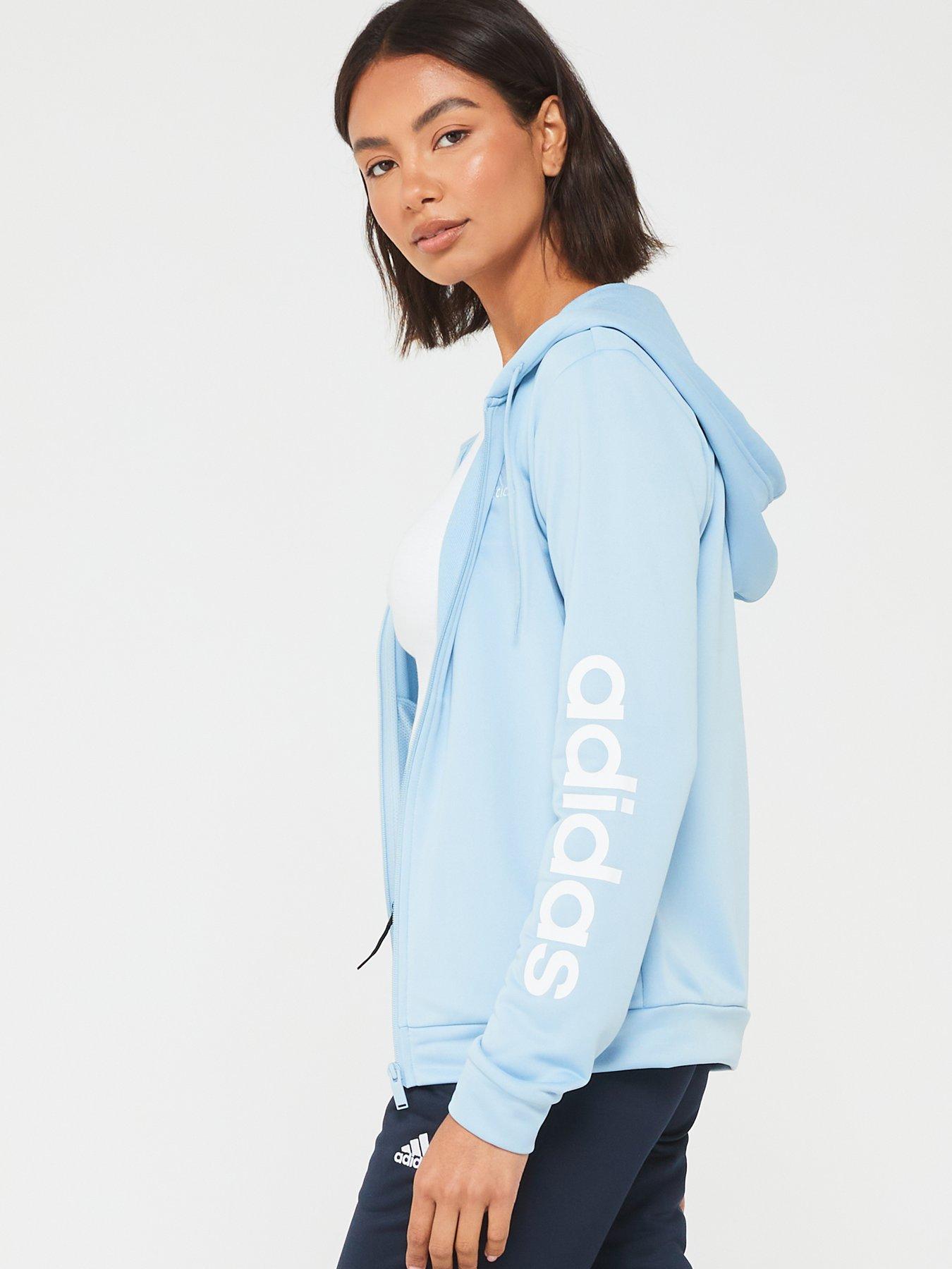 adidas-sportswear-womens-linear-tracksuit-bluewhiteoutfit