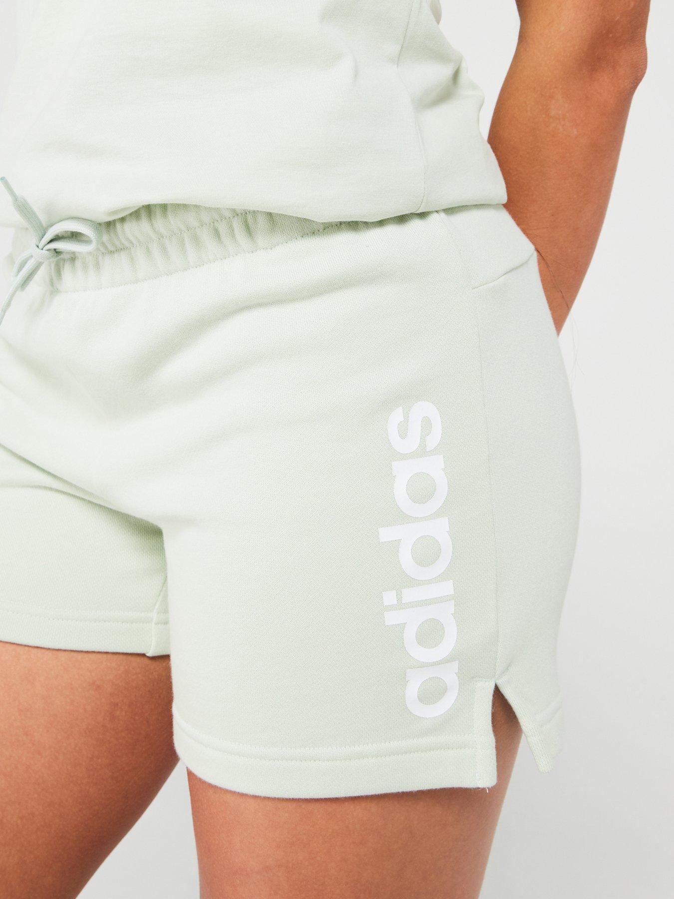 adidas-sportswear-womens-linear-french-terry-shorts-greendetail