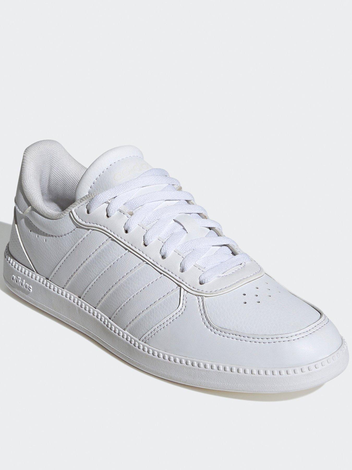 Adidas originals embroidered sleek trainers in white sale