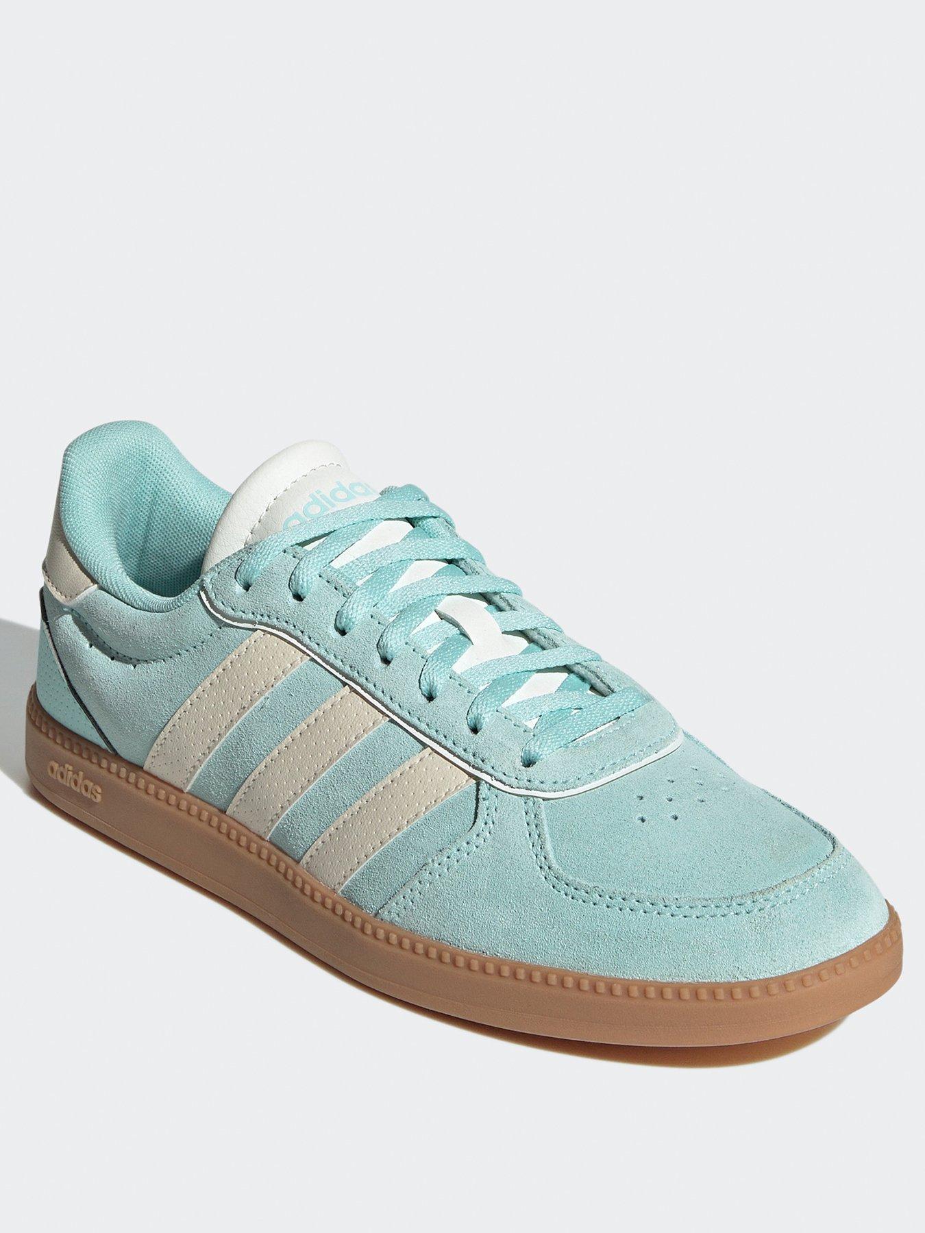 adidas-sportswear-womens-breaknet-sleek-suede-trainer-aquastillFront