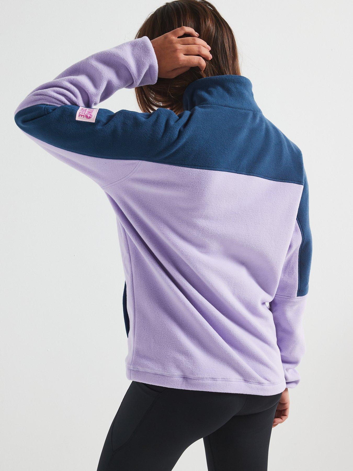 gym-coffee-womens-training-half-zip-polar-fleece-purplestillFront