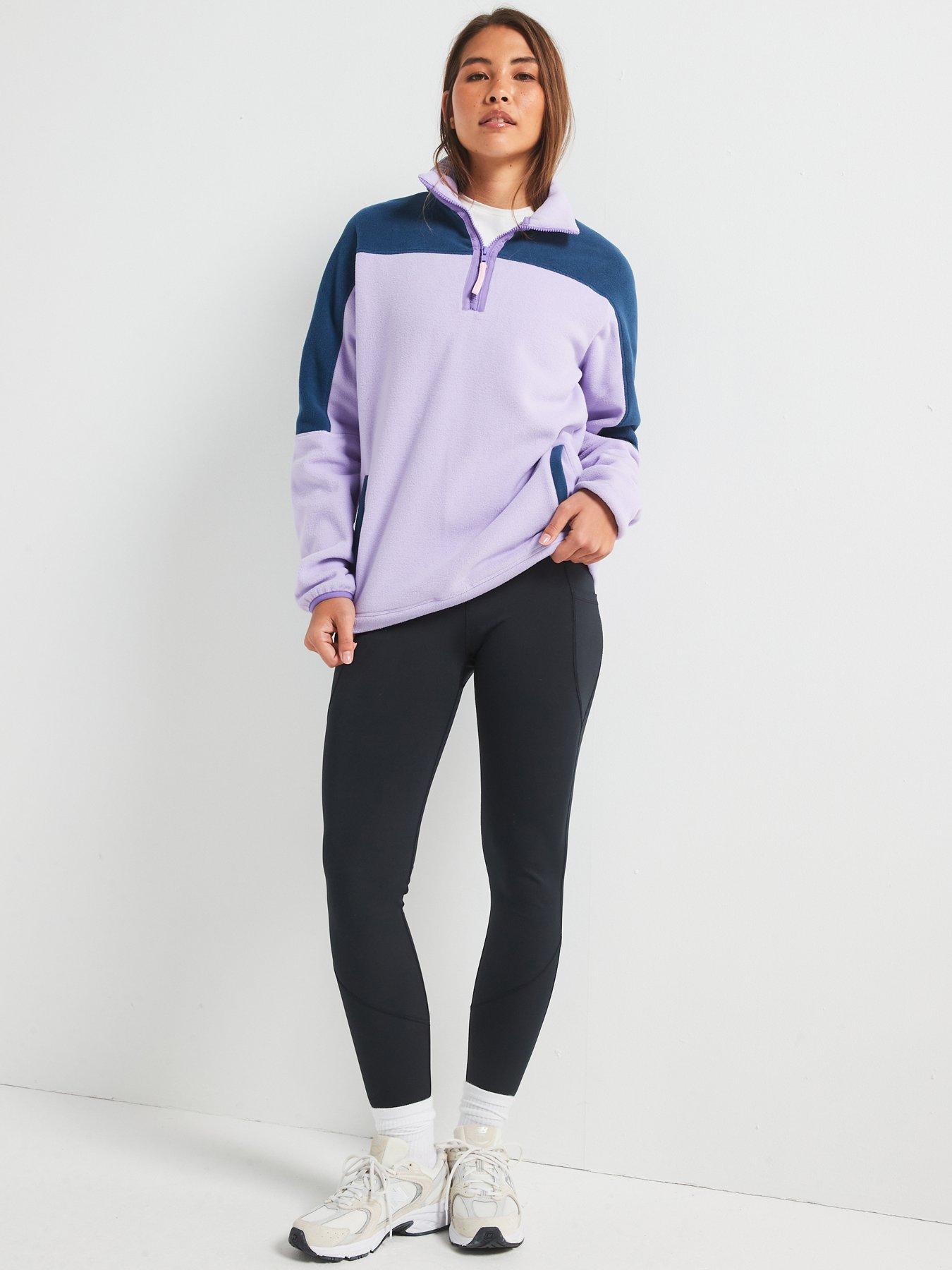 gym-coffee-womens-training-half-zip-polar-fleece-purpleback