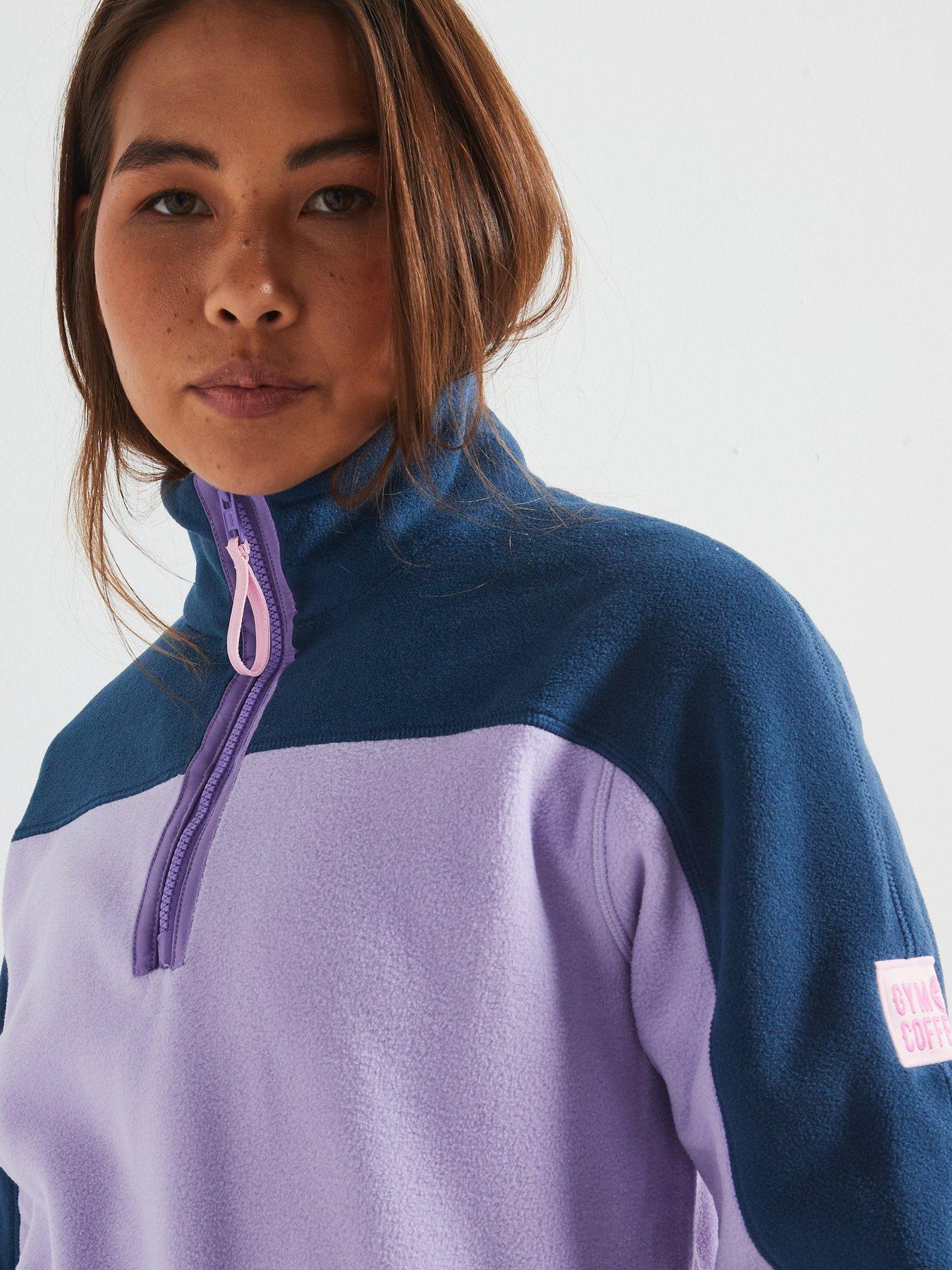 gym-coffee-womens-training-half-zip-polar-fleece-purpleoutfit